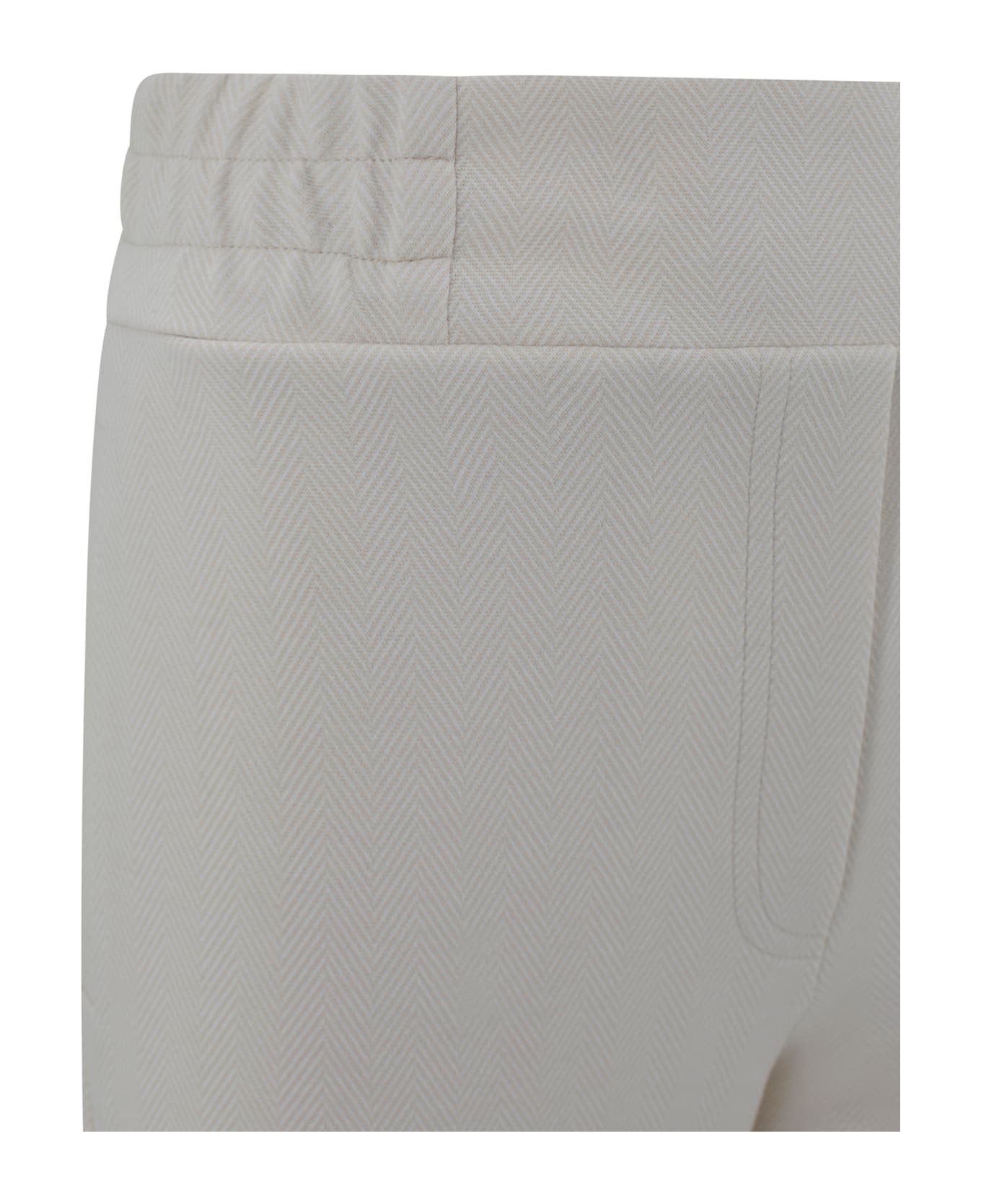 D.Exterior Viscose Pants With Herringbone Pattern - Marmo