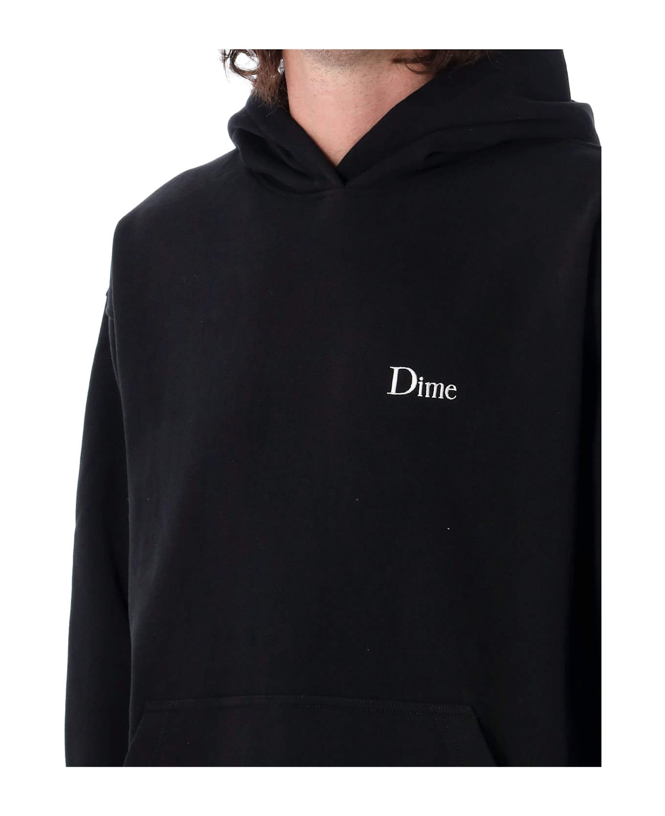 Dime Classic Small Logo Hoodie - BLACK