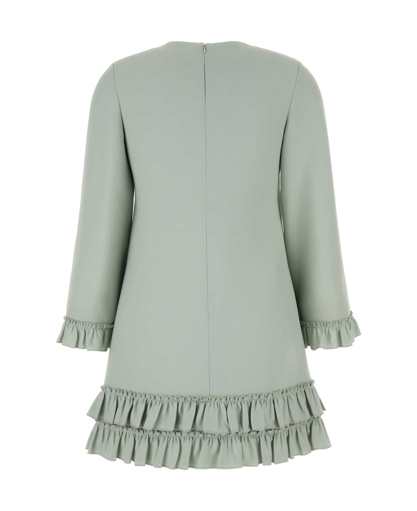 Valentino Garavani Mint Green Wool Blend Mini Dress - DIRTYSAGEEMERALD