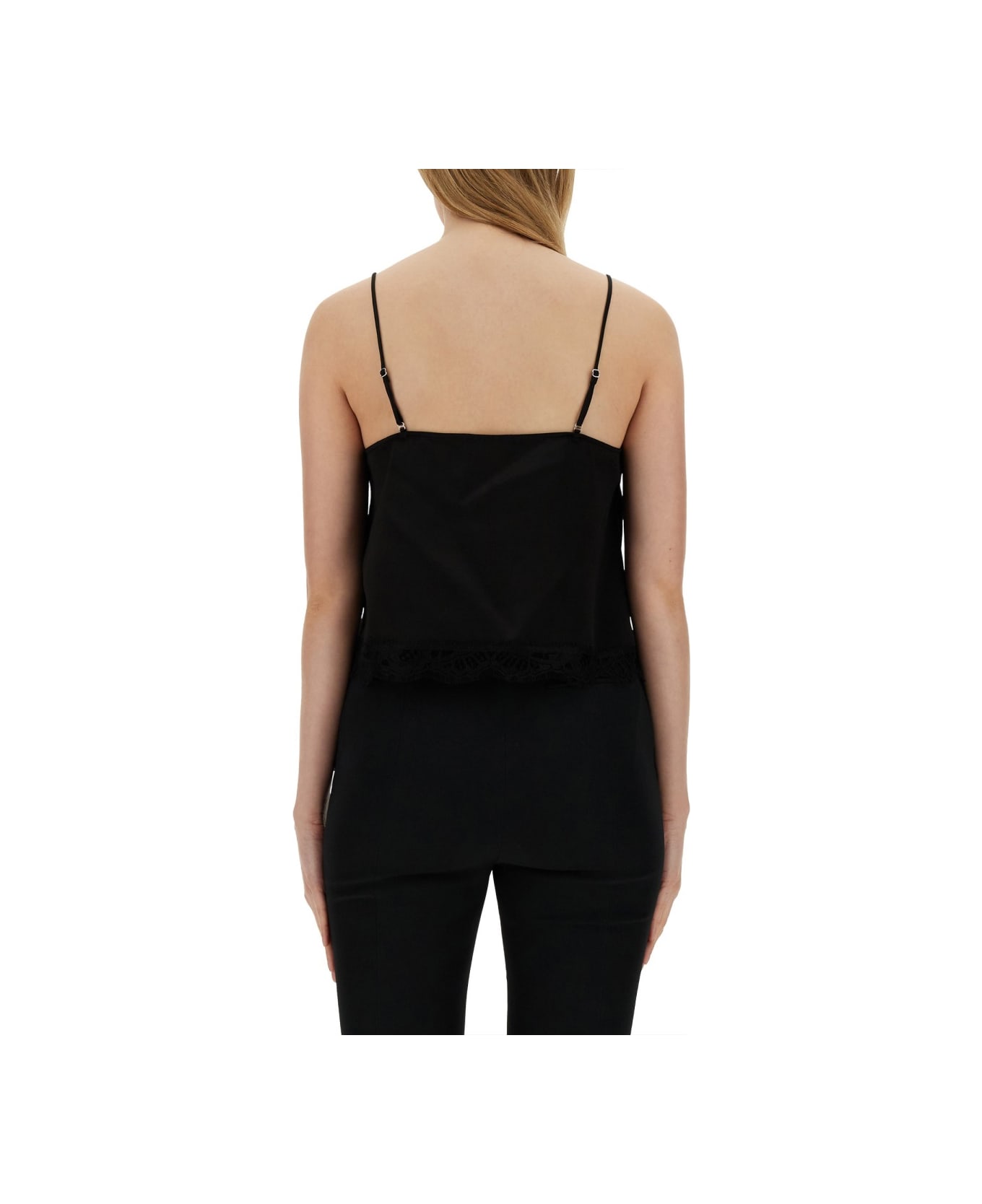 Alexander McQueen Top With Thin Straps - BLACK