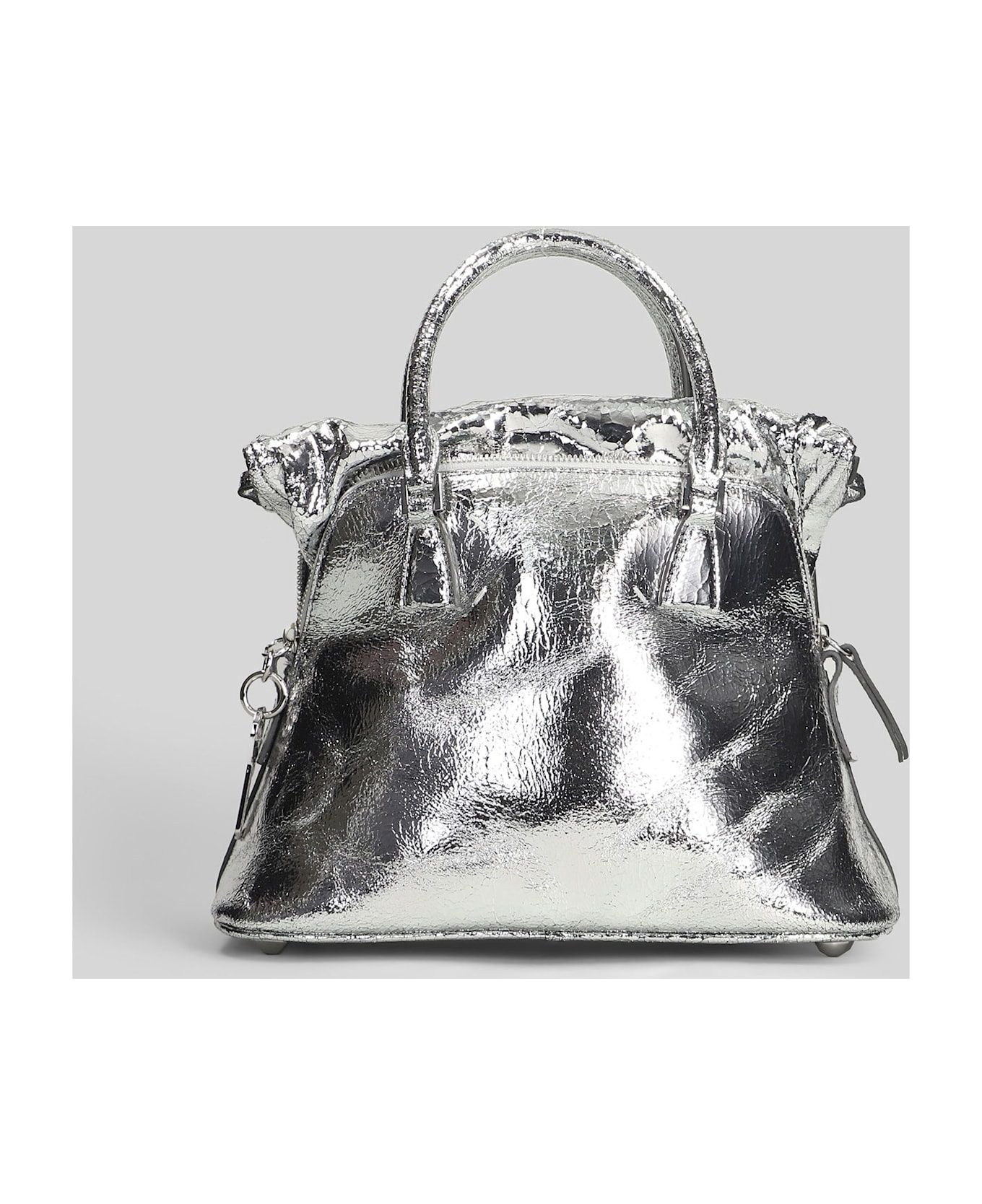Maison Margiela 5ac Shoulder Bag In Silver Leather - silver