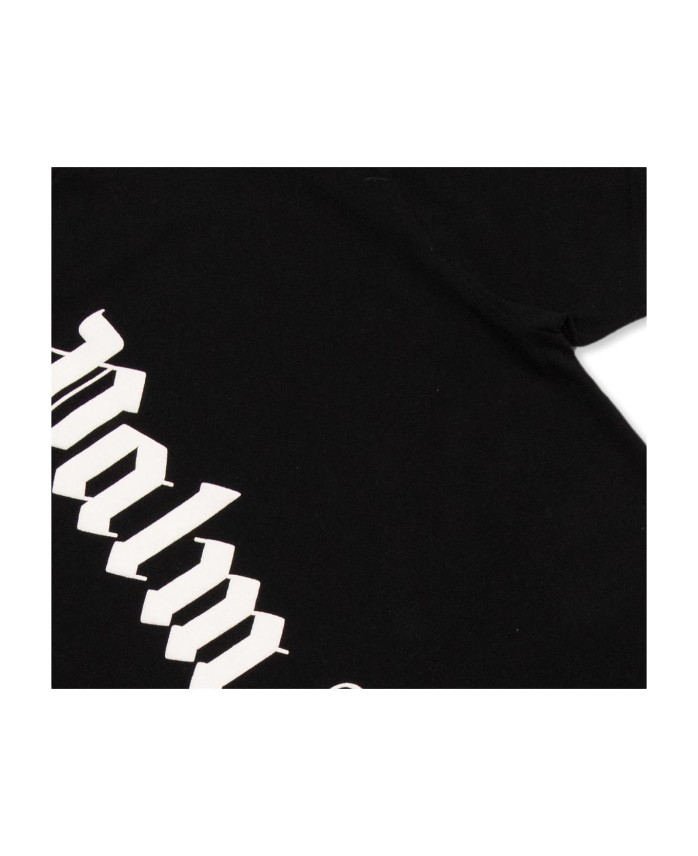 Palm Angels Kids Logo-printed Dress - BLACK/WHITE ワンピース＆ドレス