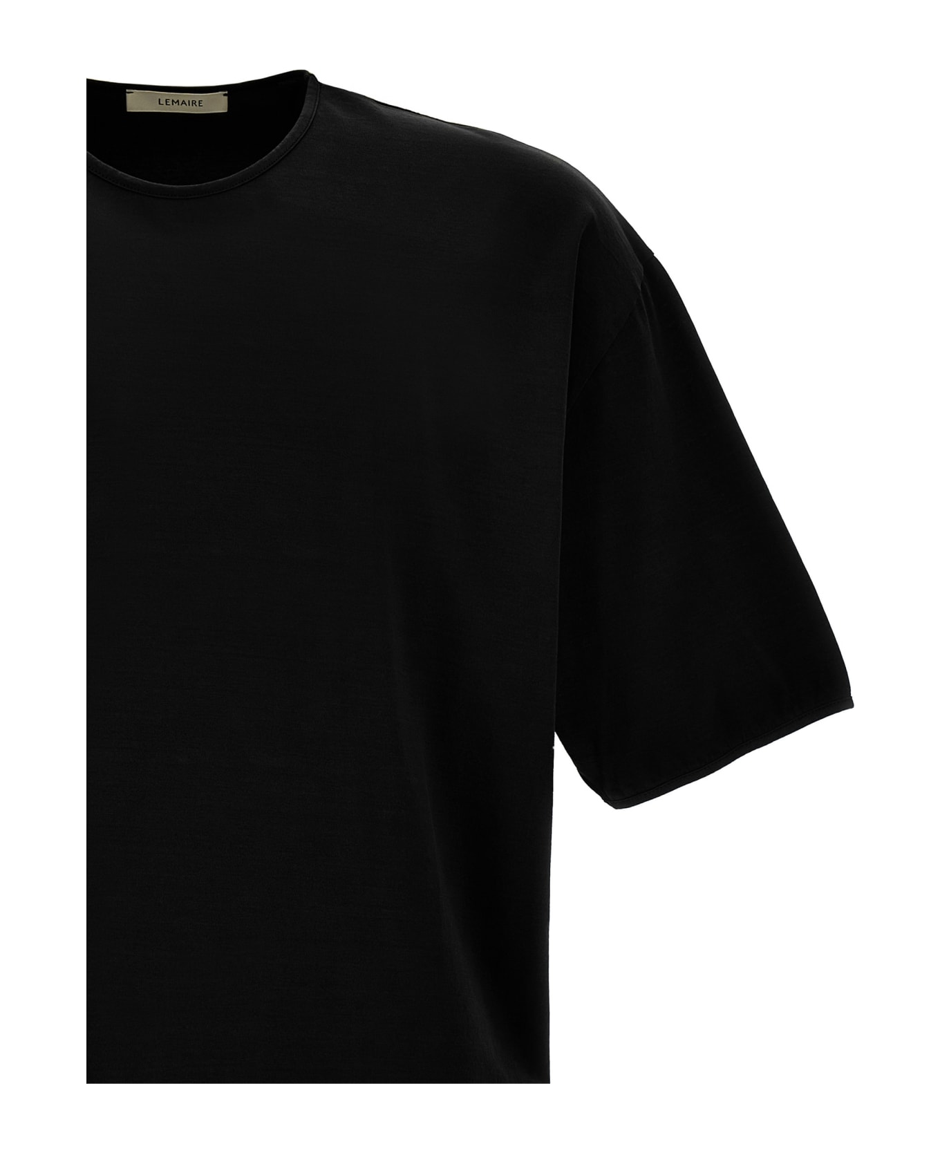 Lemaire Mercerized Cotton T-shirt - Black   シャツ