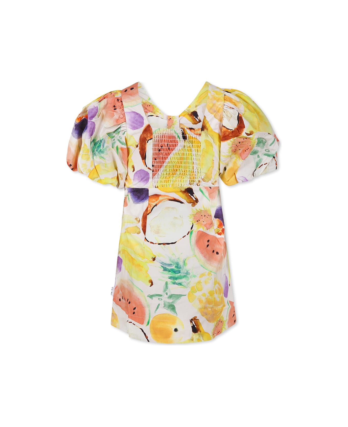 Molo Multicolor Dress For Girl With Fruit Print - Multicolor