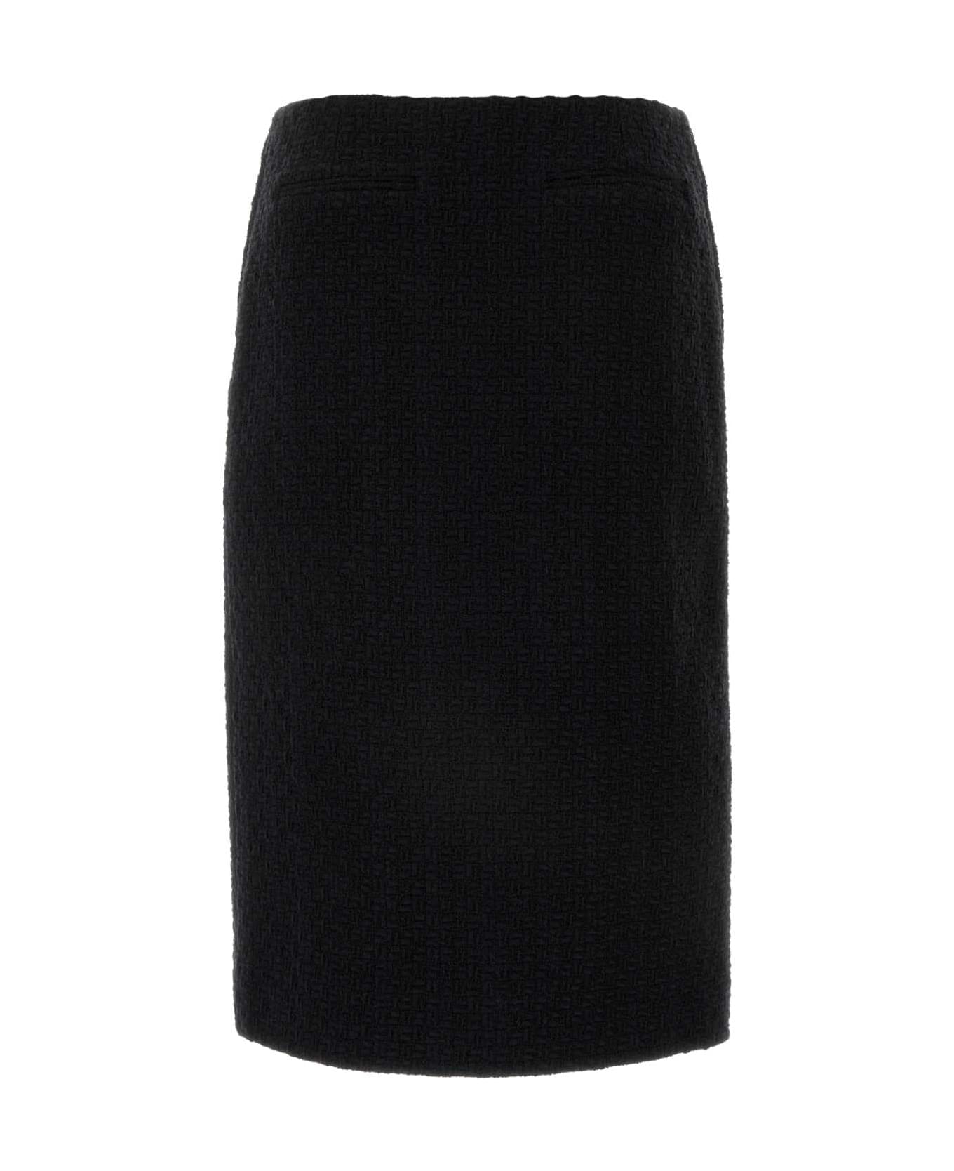 Gucci Black Tweed Skirt - Black