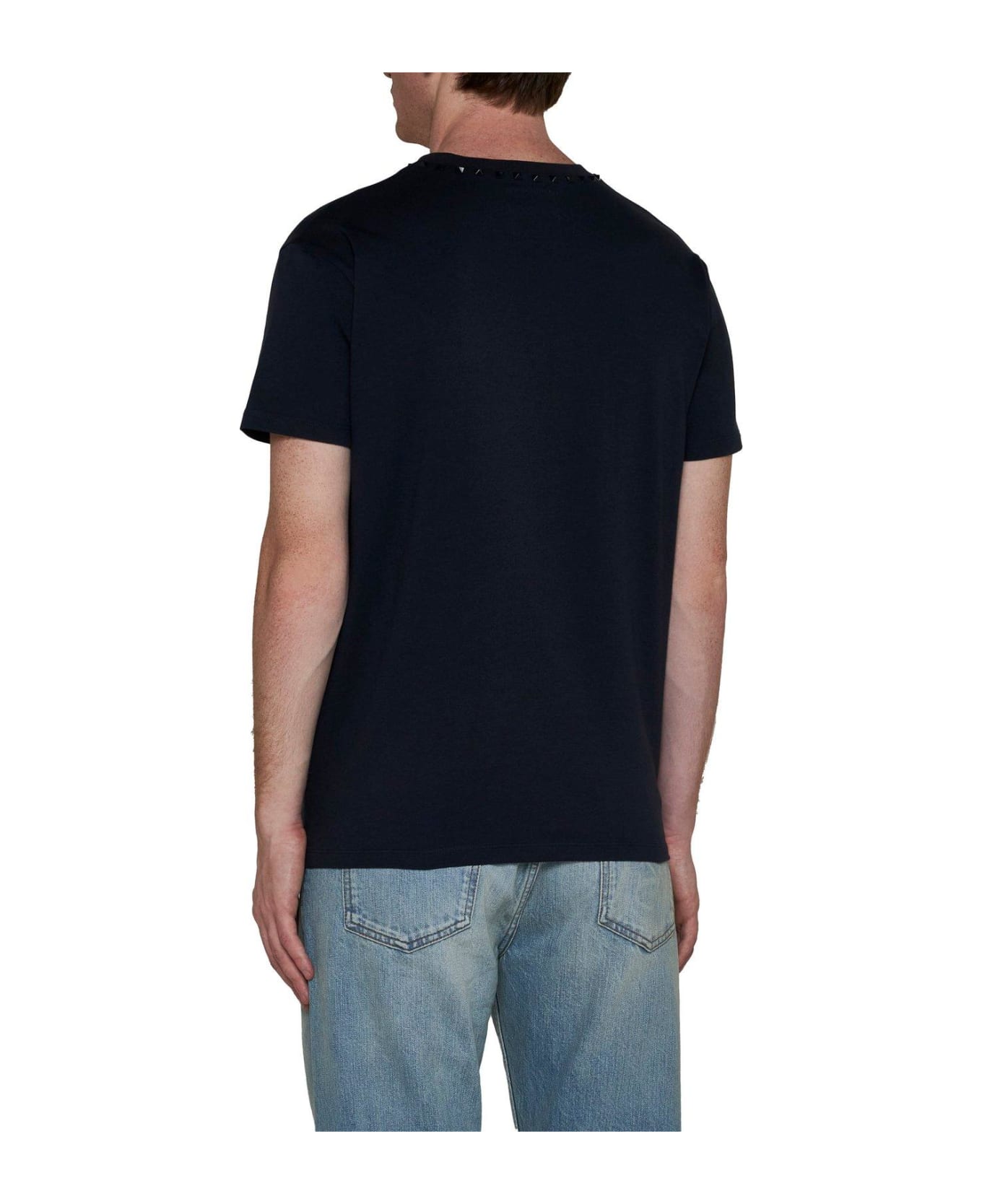 Valentino Untitled Studded Short-sleeved T-shirt - Blue シャツ