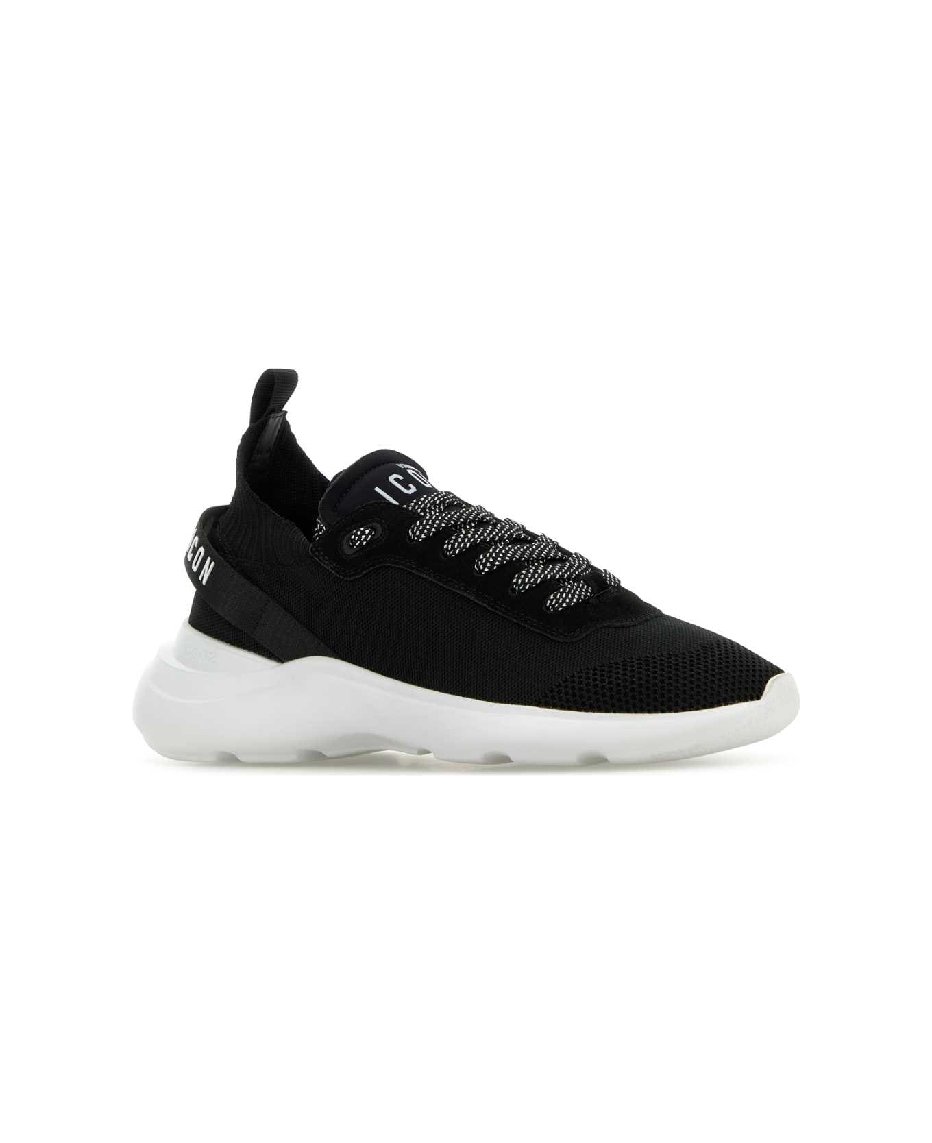 Dsquared2 Black Fabric Icon Fly Sneakers - BLK