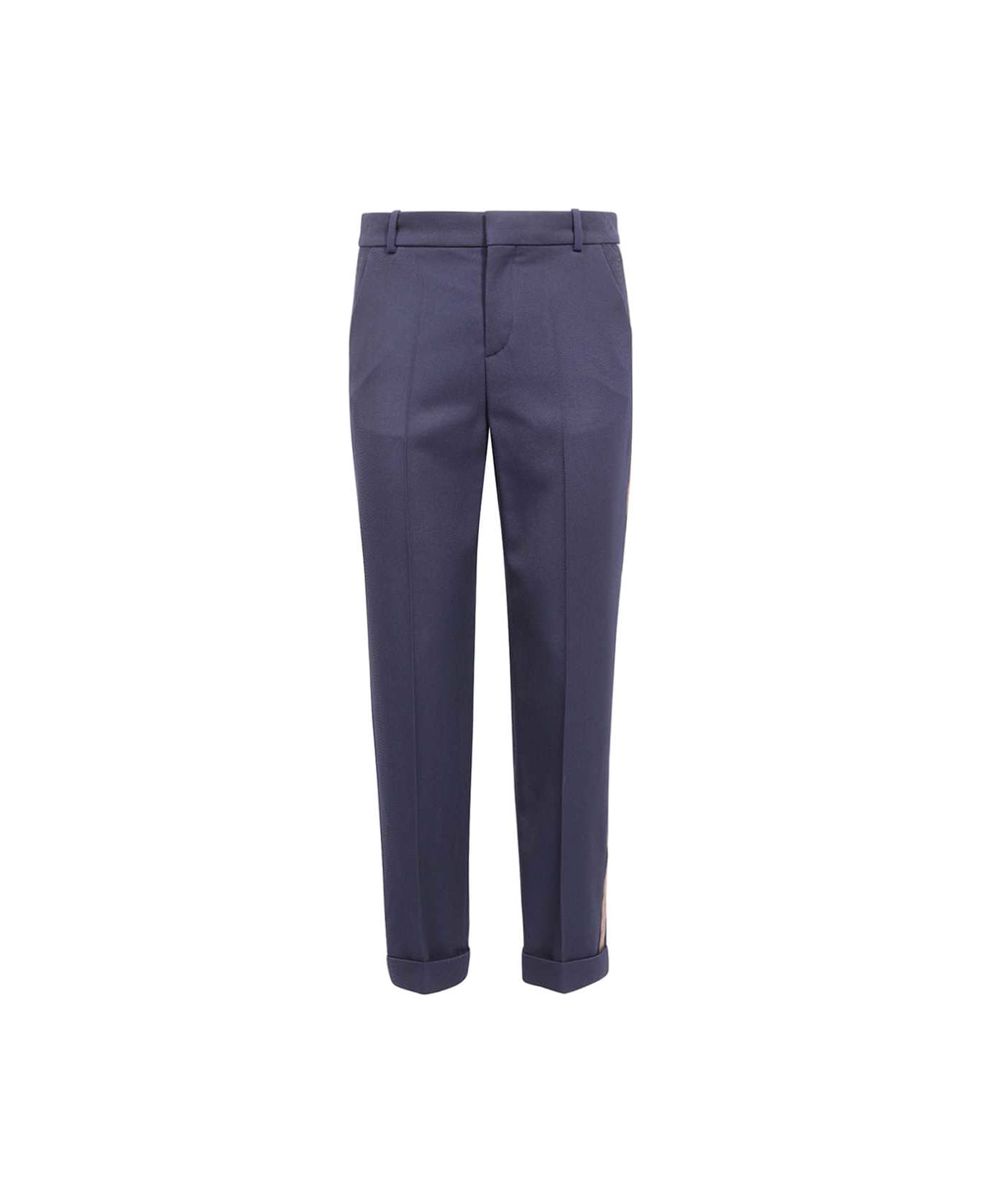 Balmain Virgin Wool Trousers - blue