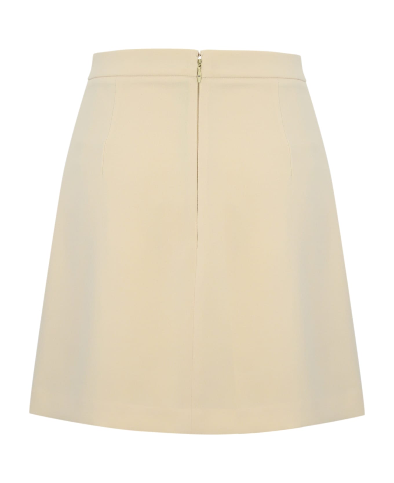 Elisabetta Franchi Two-tone Crepe Skirt - Lemonade/cacao
