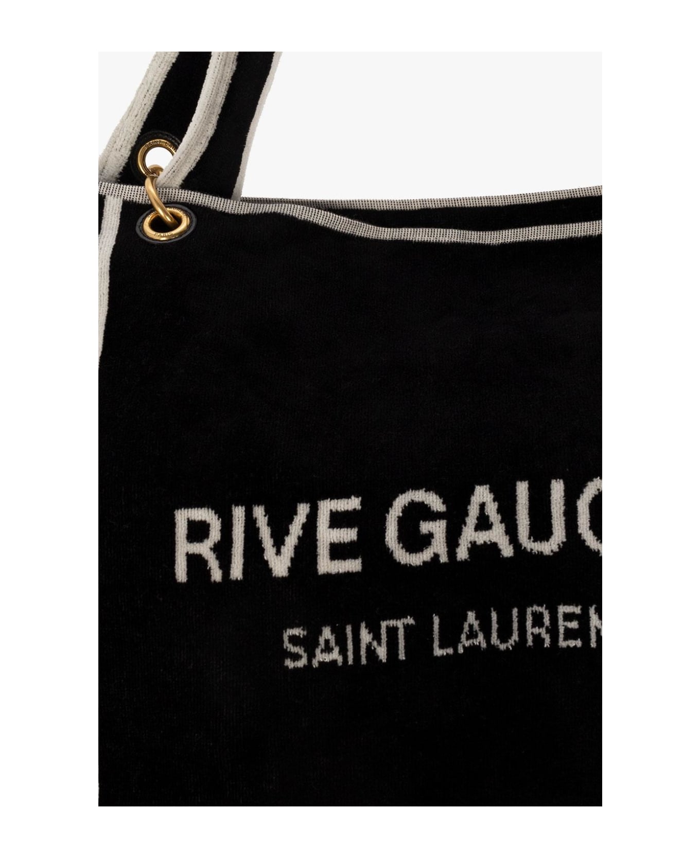 Saint Laurent Rive Gauche Tote - Nero/bianco/nero トートバッグ