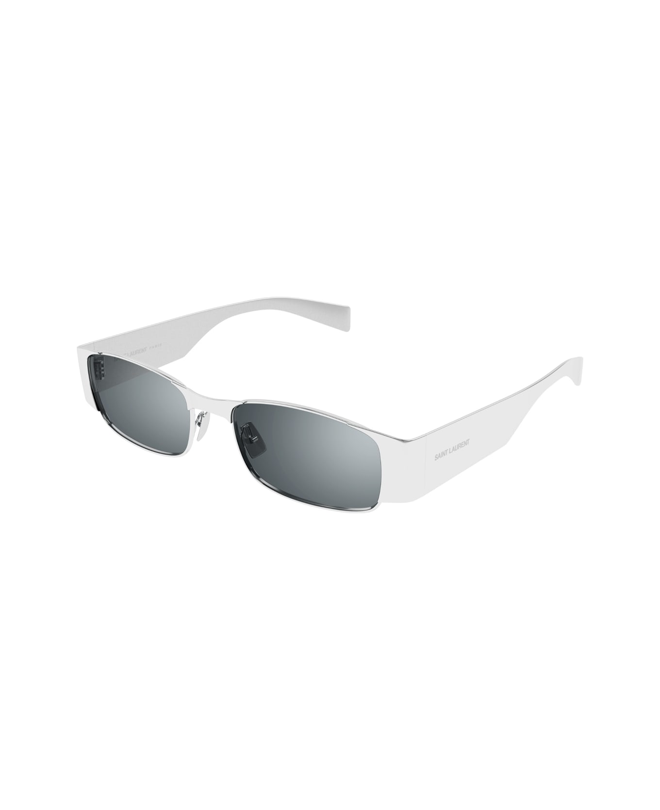 Saint Laurent Eyewear Saint Laurent Sl 738 Linea Sl Logo 001 Silver Silver Sunglasses - Argento