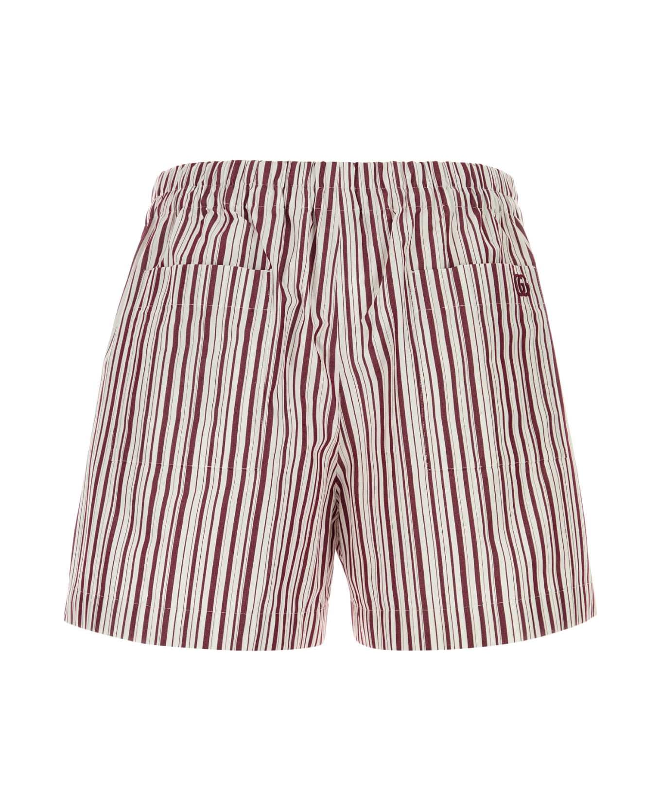 Gucci Embroidered Cotton Bermuda Shorts - WHITEROSSOANCORAM