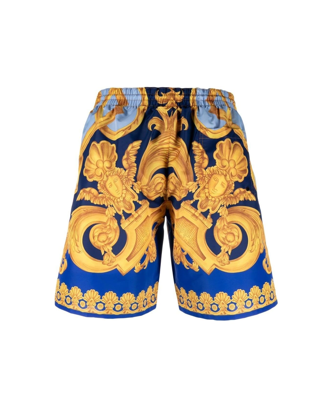 Versace Shorts Barocco Cobalto - Blu