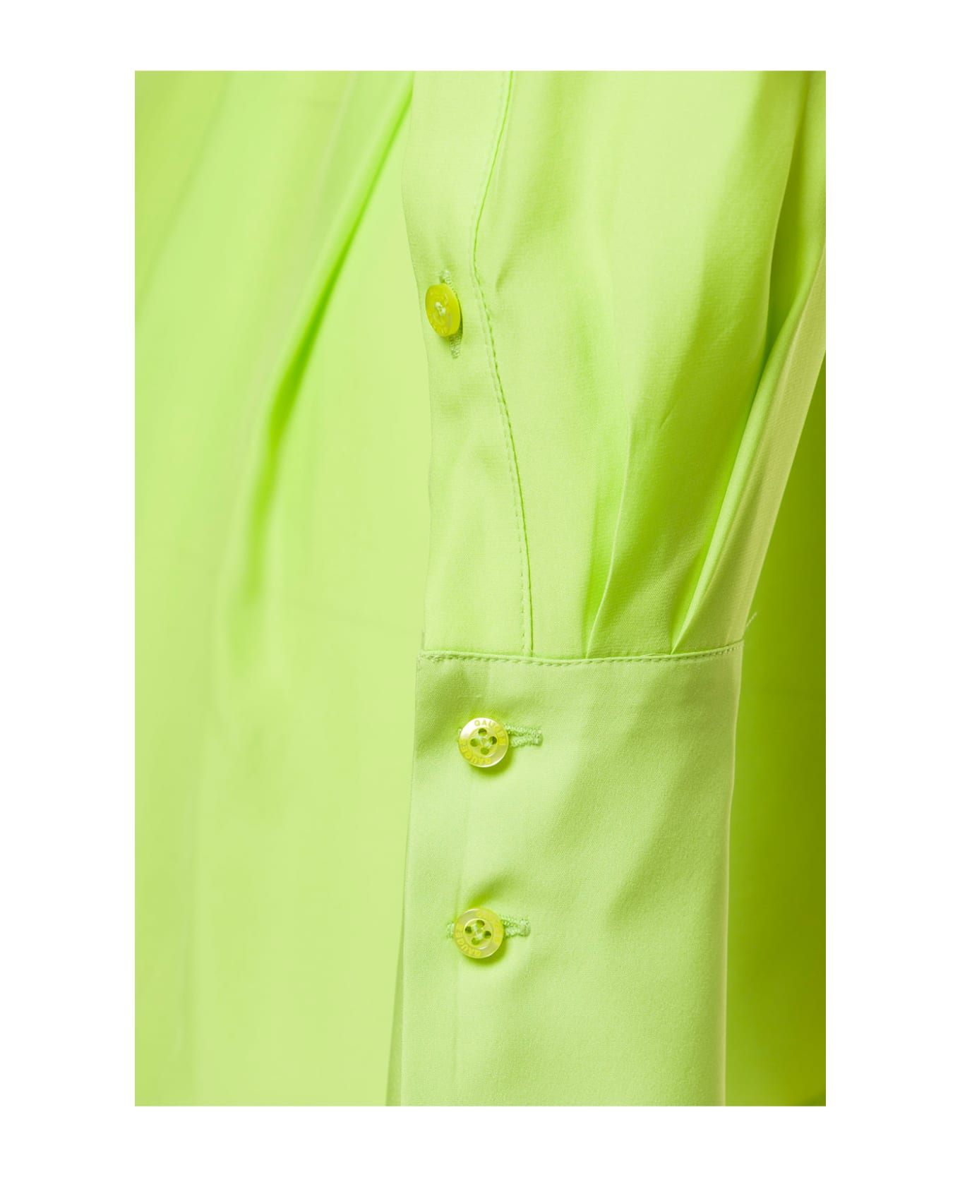 GAUGE81 'sabinas' Green Wrap Shirt With Oversized Cuffs In Silk Woman Gauge81 - Green