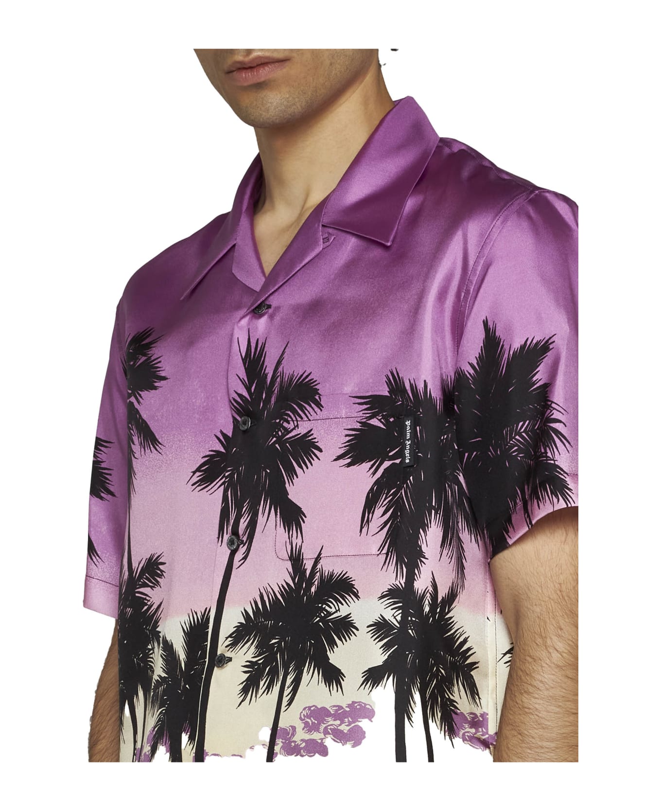 Palm Angels Bowling Shirt - Violet シャツ