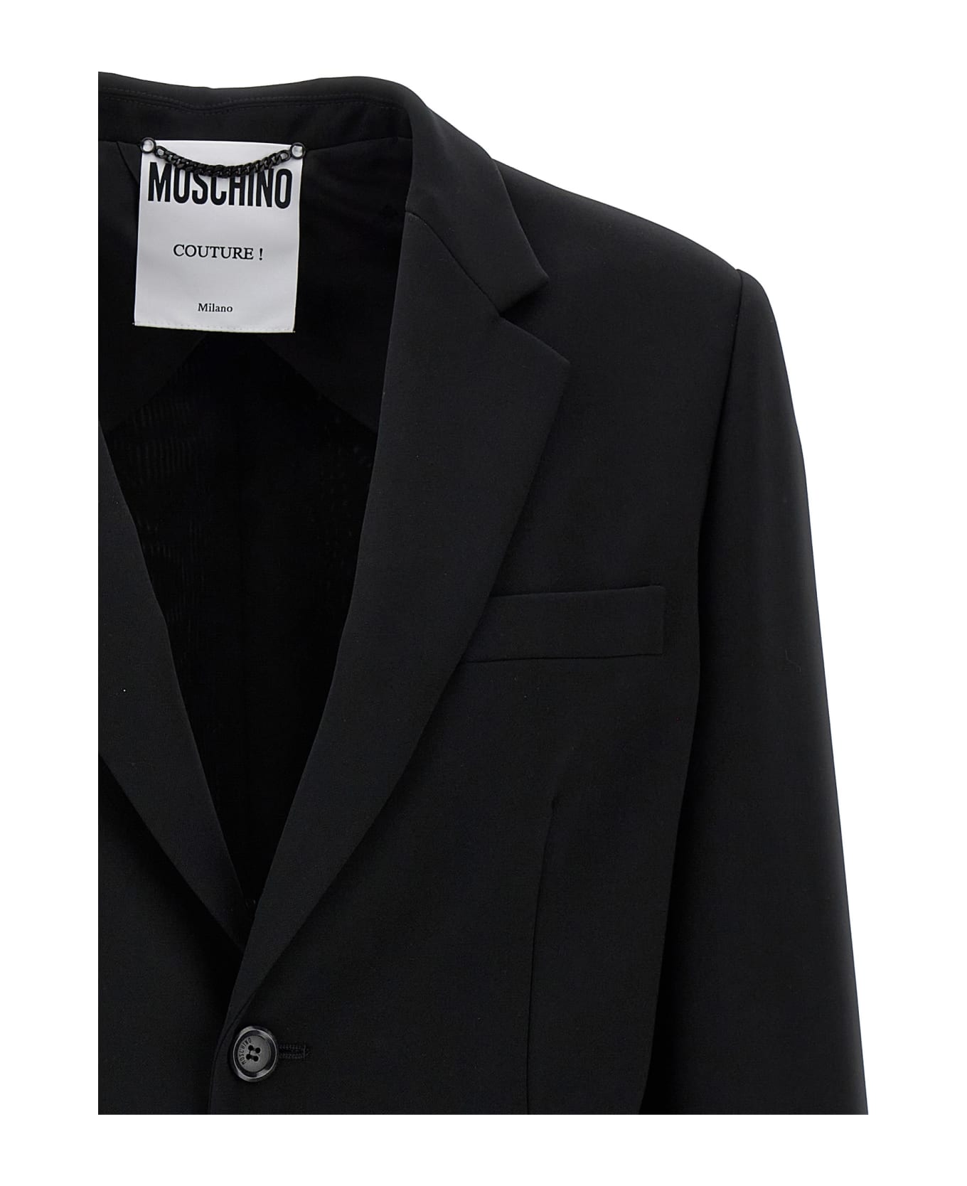 ジャケット MOSCHINO Single-breasted martingale blazer Black  A05125424 Moschino Single-breasted Martingale Blazer | italist, ALWAYS