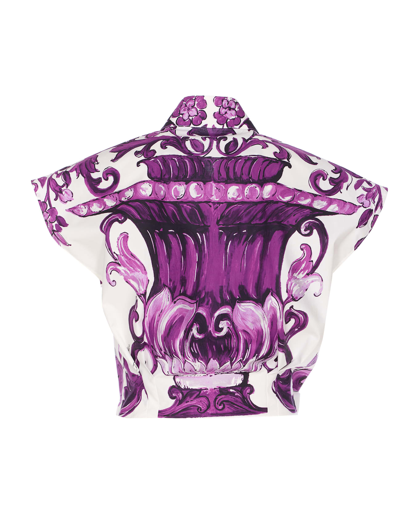Dolce 
Gabbana Maiolica Print Shirt - Purple