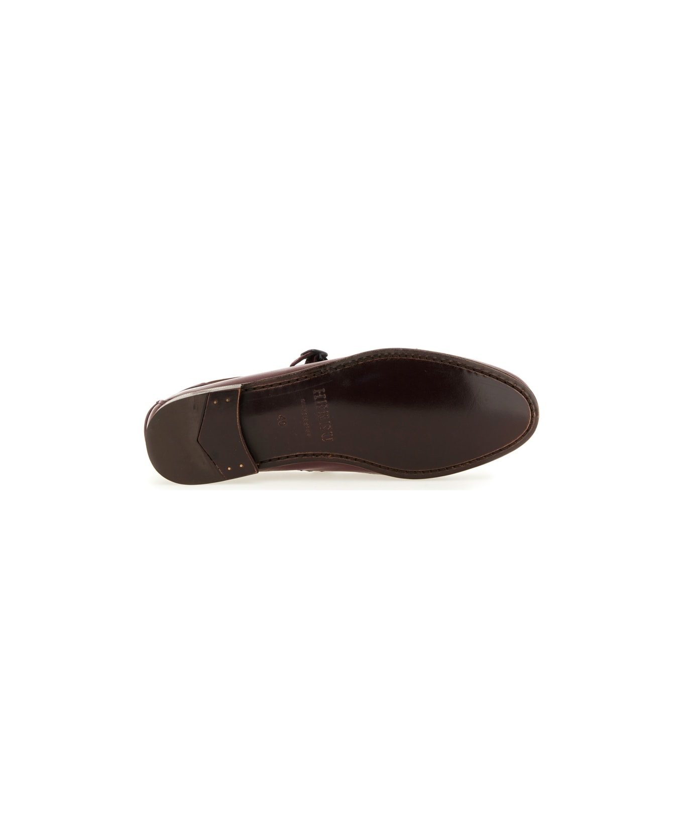 Hereu Moccasin "mary Jane Lorea Supple Shiny" - BORDEAUX