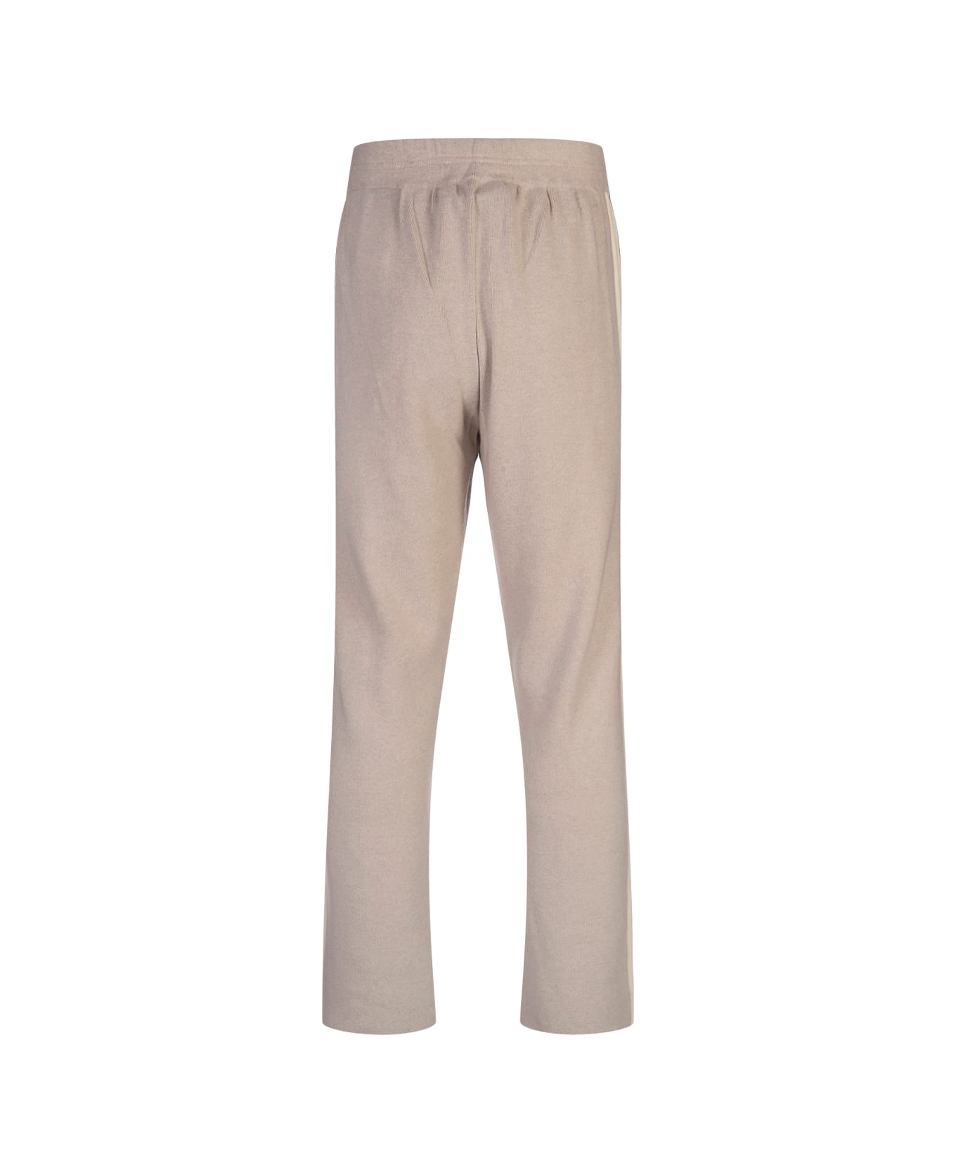 Palm Angels Light Beige Wool And Cashmere Track Trousers - Brown