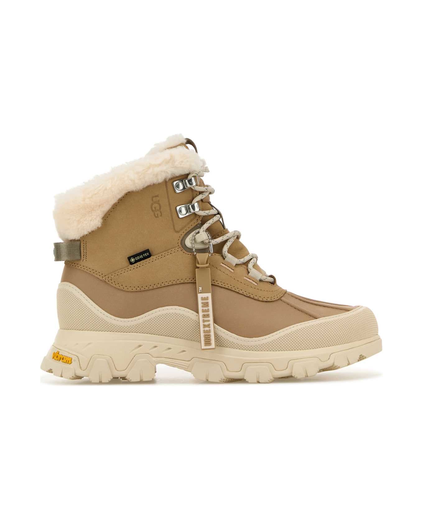 UGG Beige Leather Adirondack Meridian Hiker Ankle Boots - San