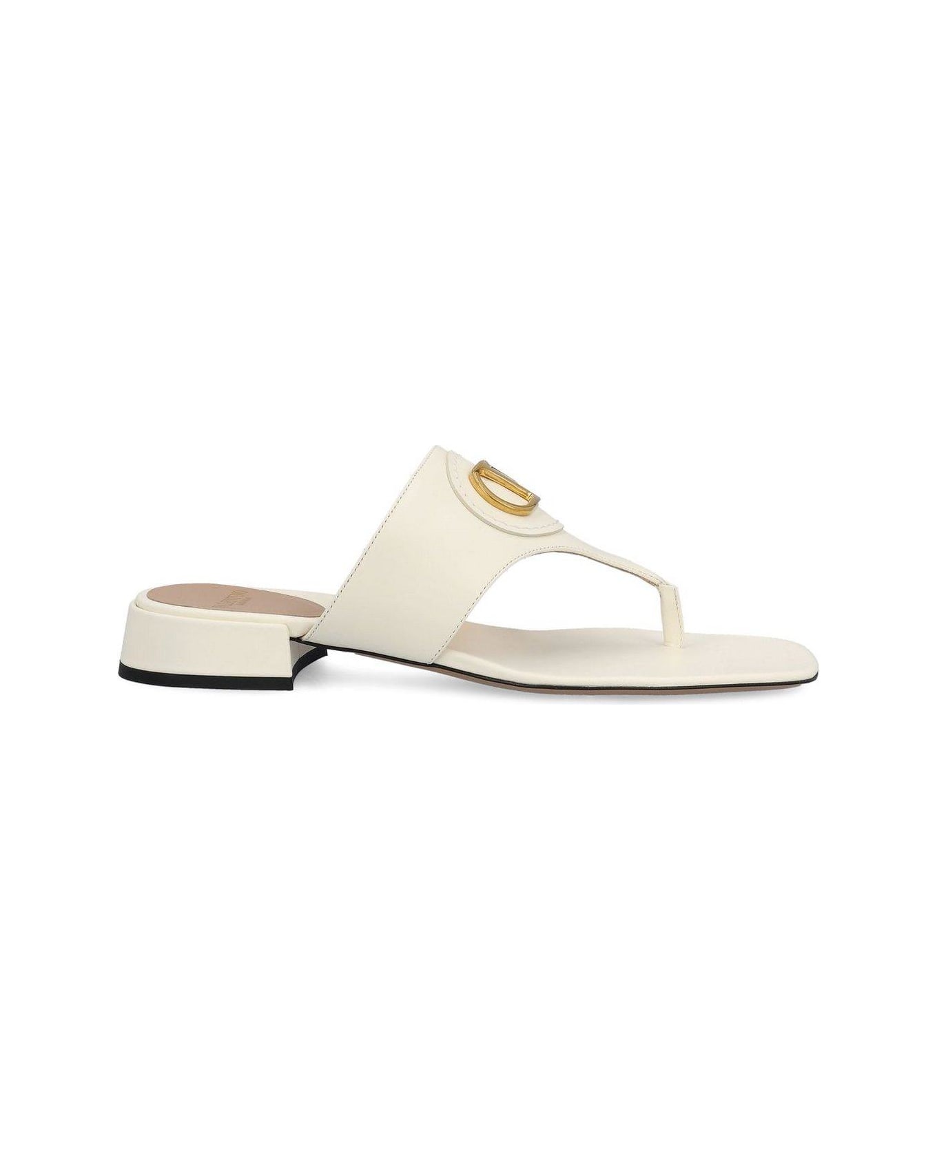 Valentino Garavani Vlogo Signature Slip-on Sandals - White
