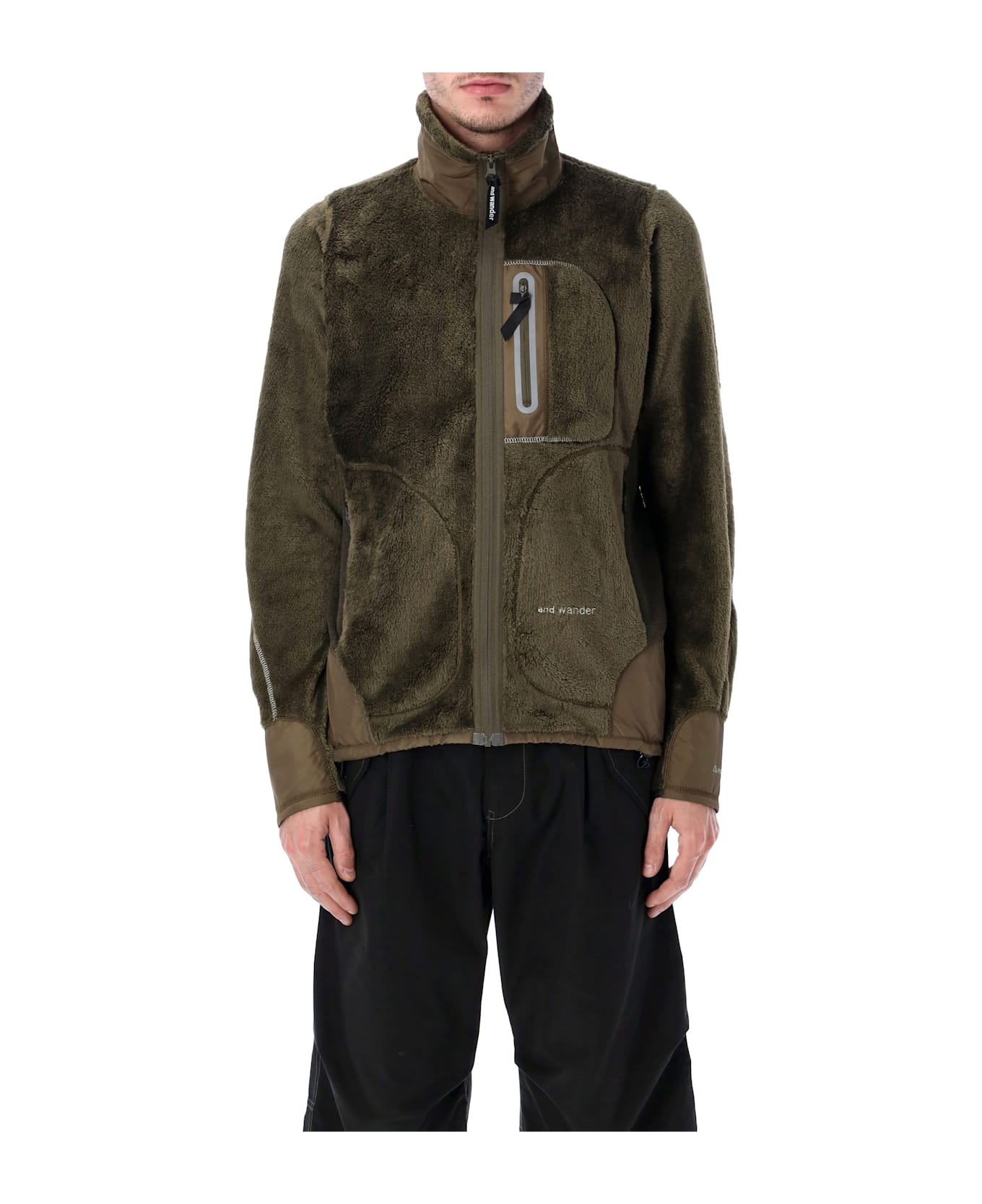 And Wander 18 High Loft Fleece Jacket - Green