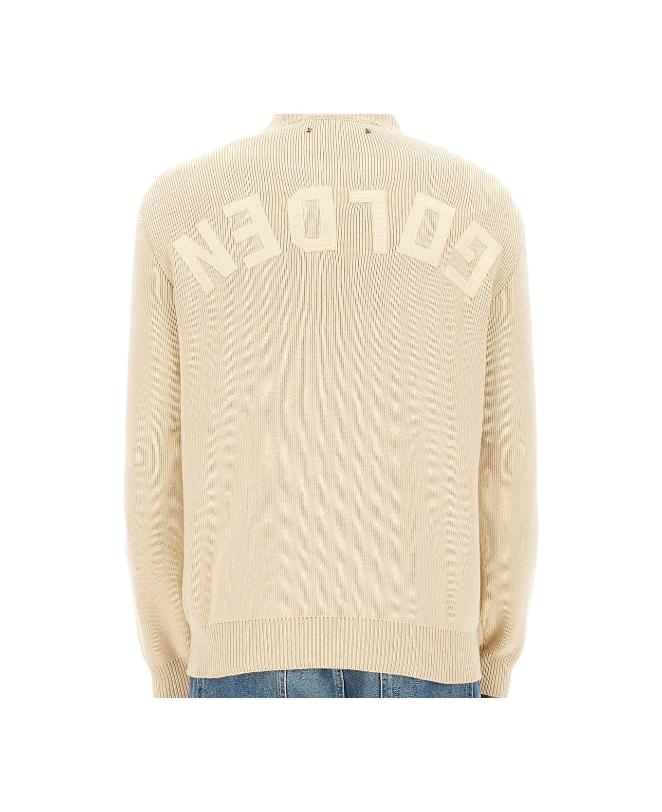 Golden Goose Jersey With Logo - IVORY