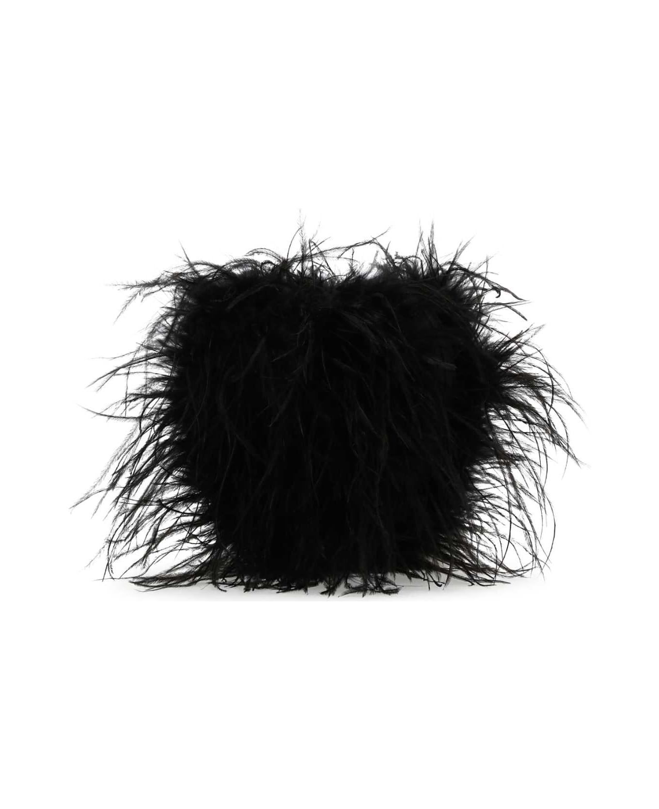 Alexander Wang Black Feathers Clutch - 001 クラッチバッグ