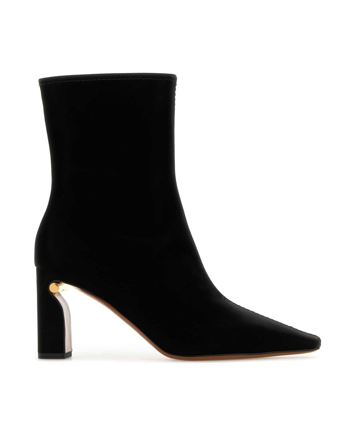 Alexander McQueen Black Fabric Ankle Boots - BLACKGOLD