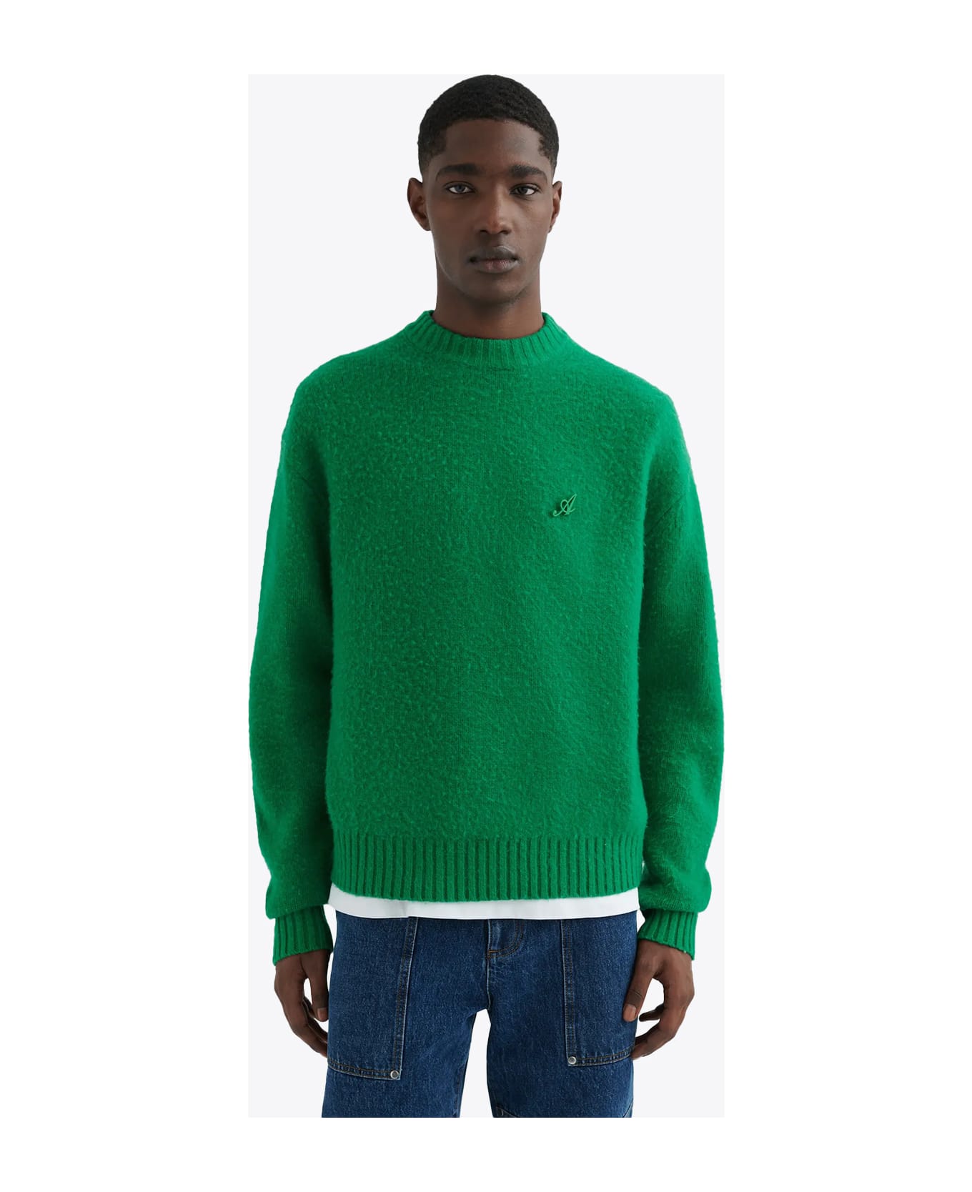 Axel Arigato Pin Sweater Emerald green wool sweater - Pin sweater - Verde