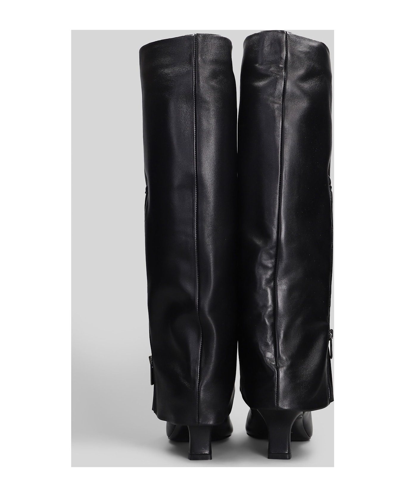 The Seller High Heels Boots In Black Leather - black