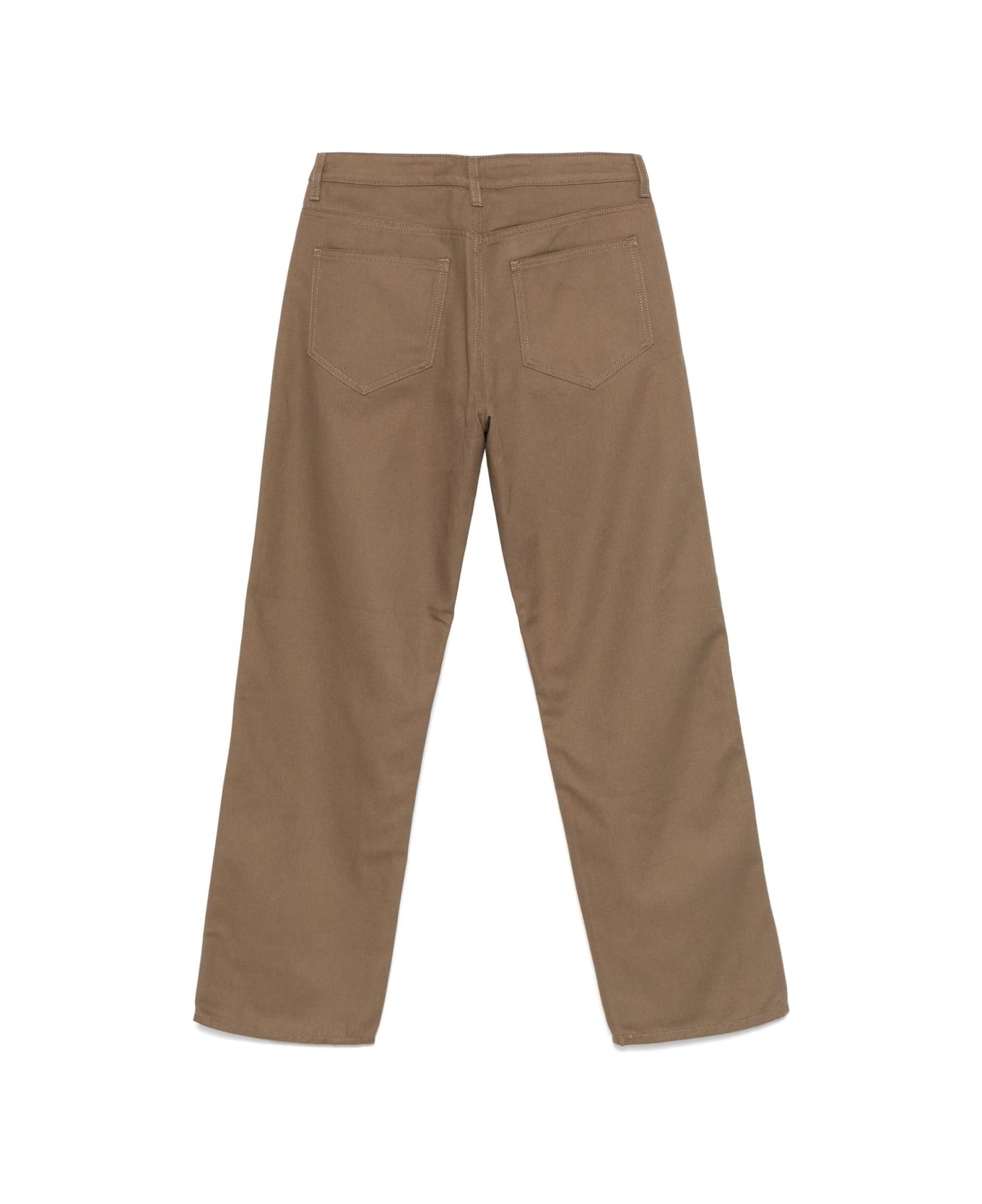 Emporio Armani Organic Cotton Trousers - Brown