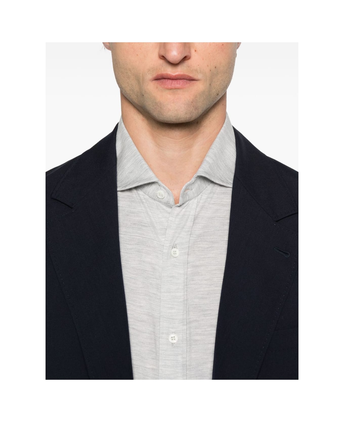 Brunello Cucinelli Silk And Cotton Blend Shirt - Light Grey