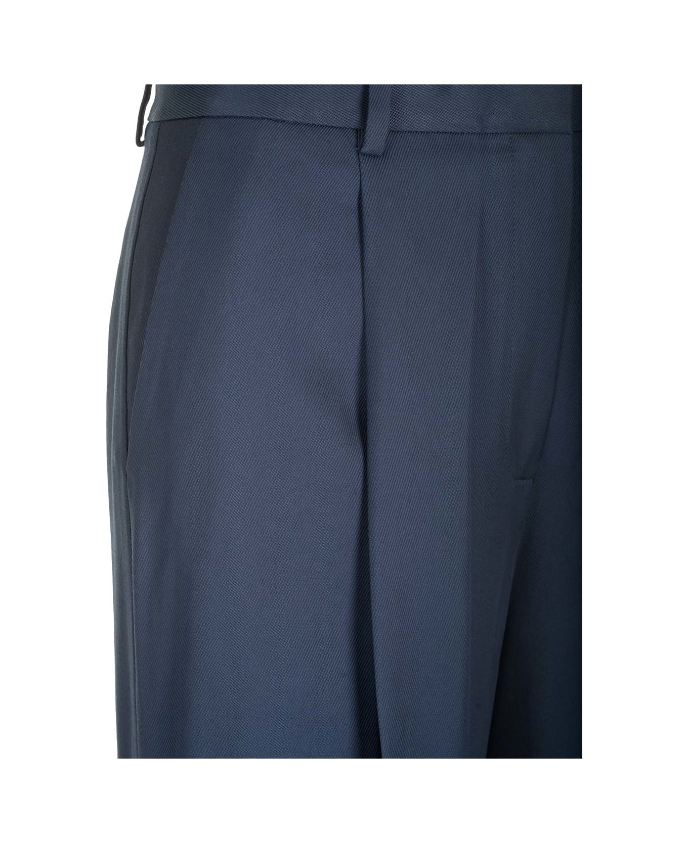 Theory Midnight Blue Satin Trousers - Xlv Nocturne Navy ボトムス