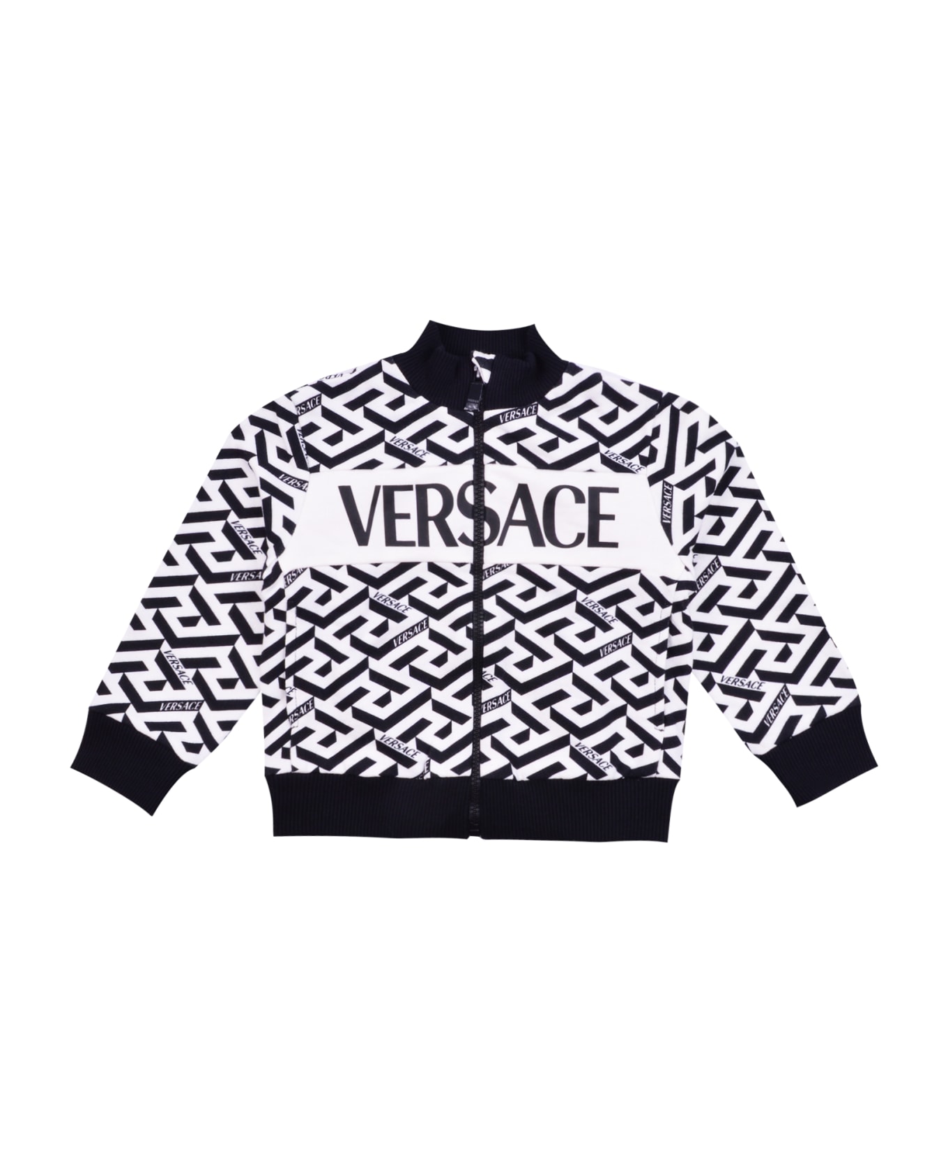 Versace Cotton Sweatshirt With Print - White