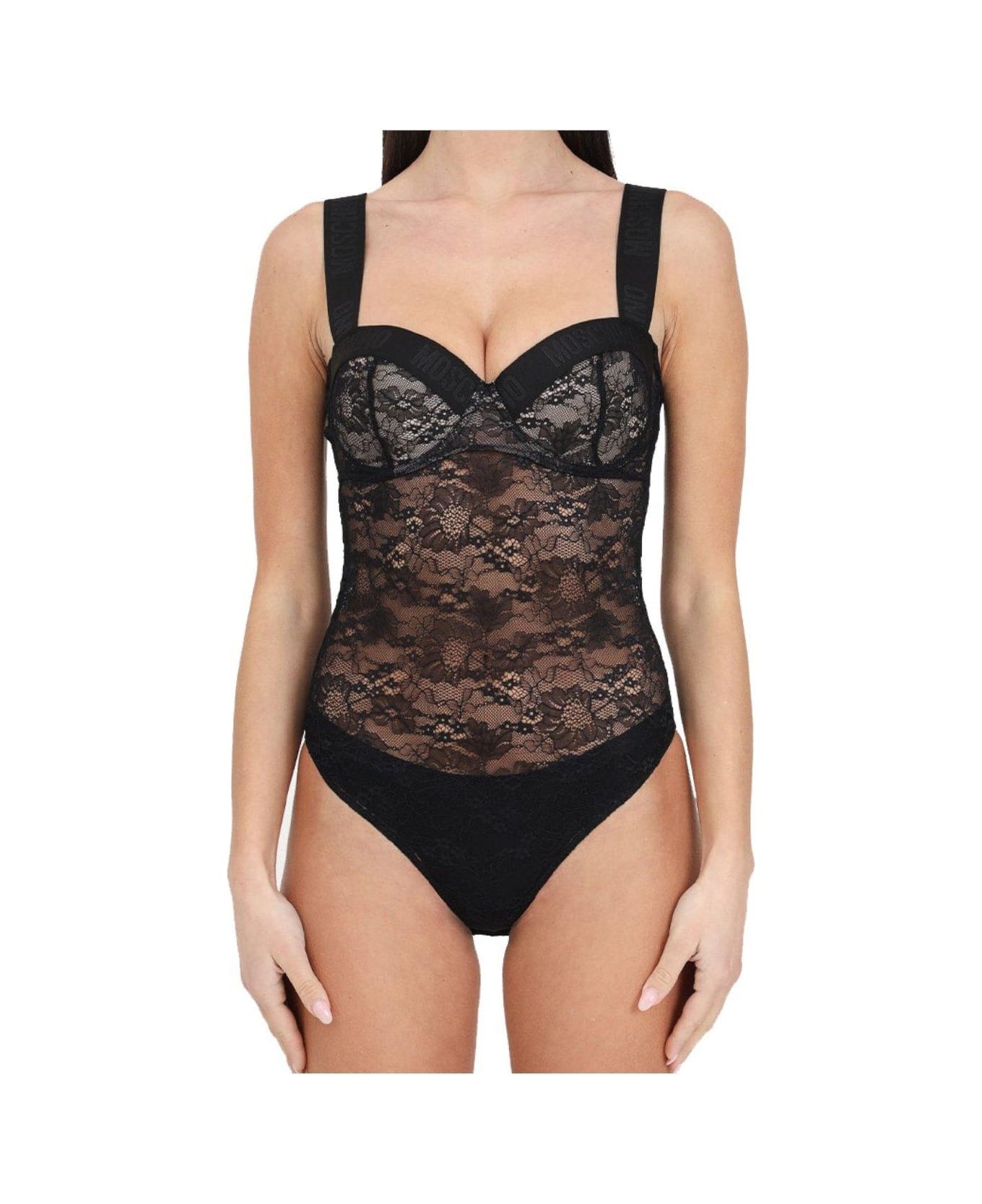 Moschino Laced One-piece Underwear - Black