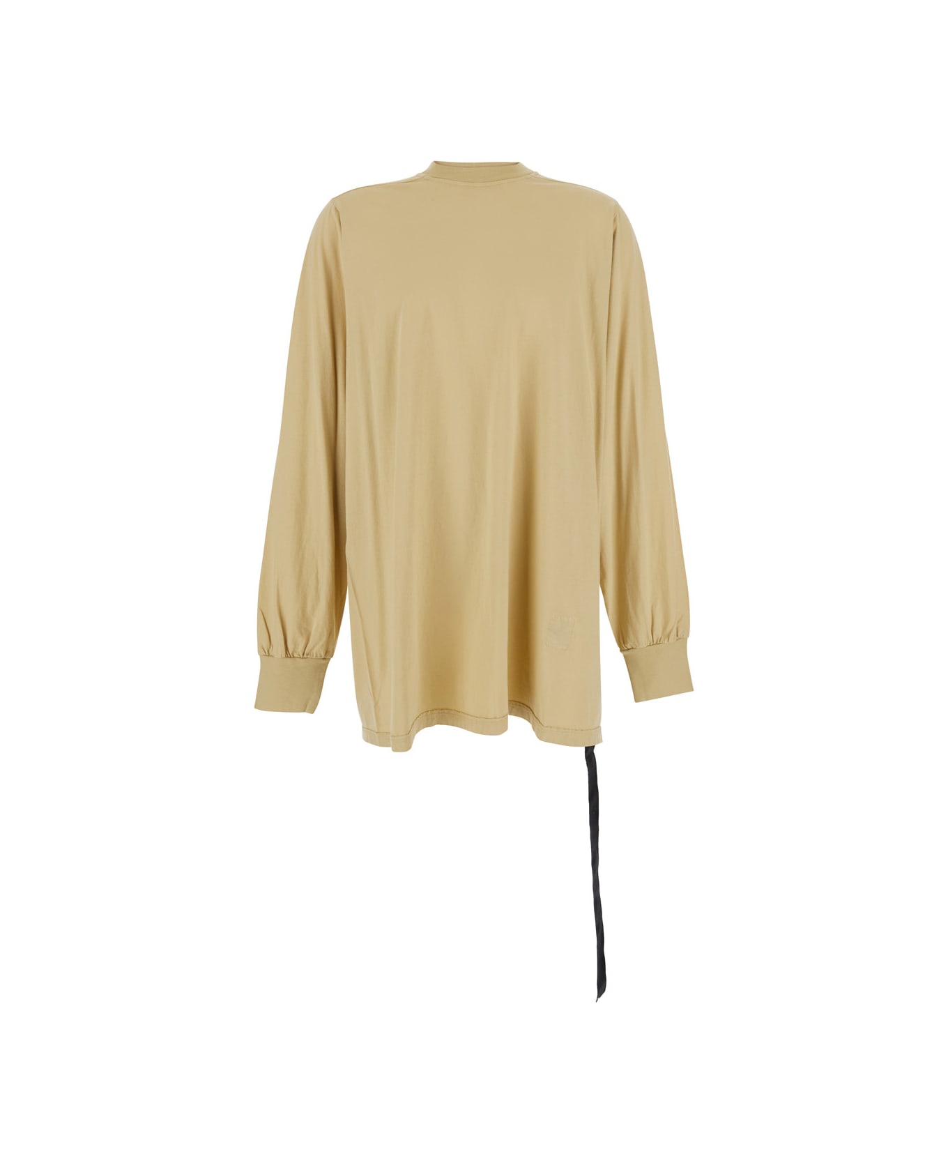 DRKSHDW 'jumbo' Beige Crewneck T-shirt With Tonal Logo Patch On The Front And Drawstring Detail On The Waist In Cotton Man - Beige シャツ