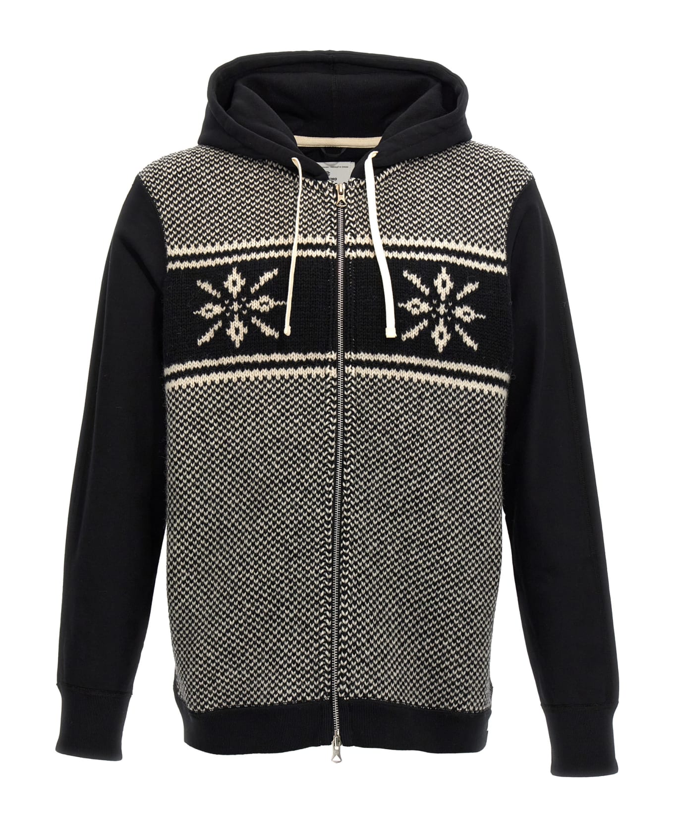 スウェット・トレーナー Junya Watanabe Jacquard insert hoodie Junya Watanabe Jacquard Insert Hoodie | italist