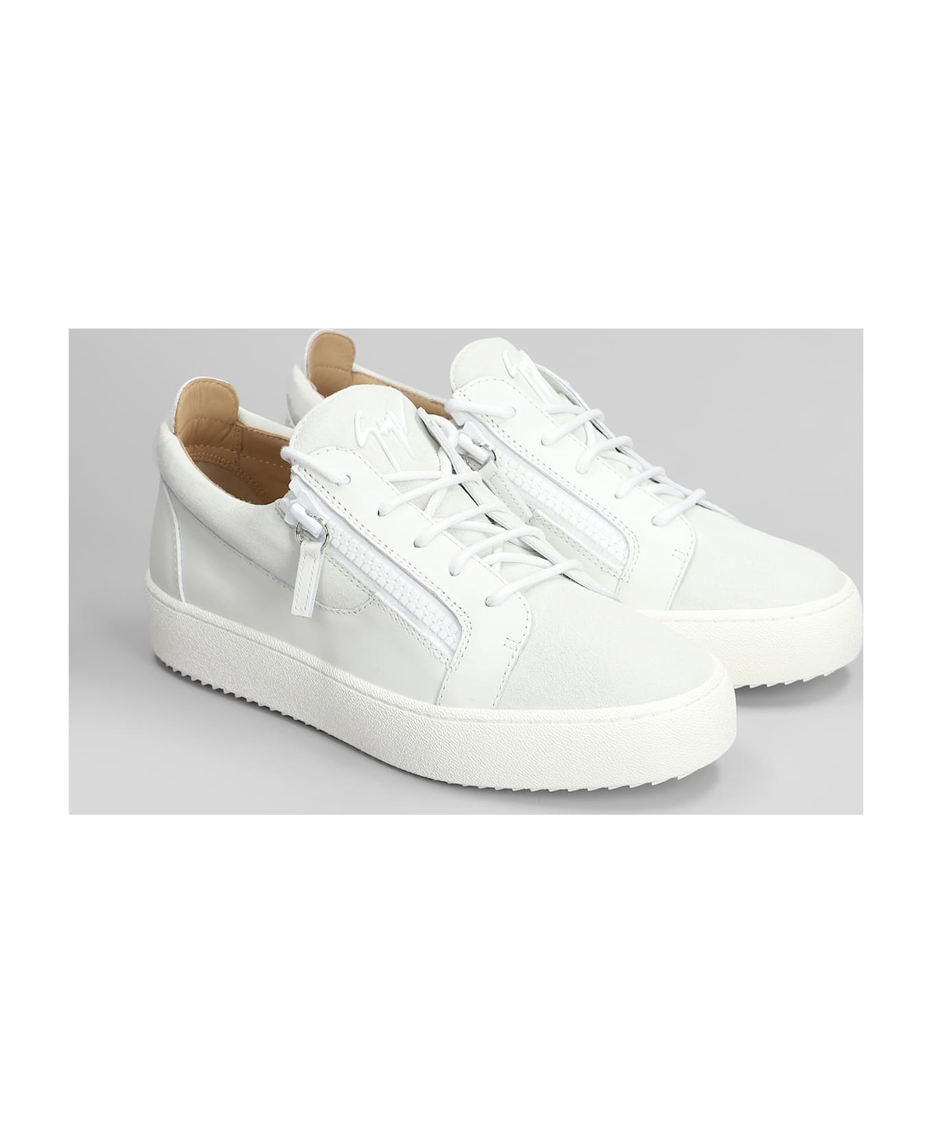 Giuseppe Zanotti Gz94 Sneakers In Grey Suede - grey