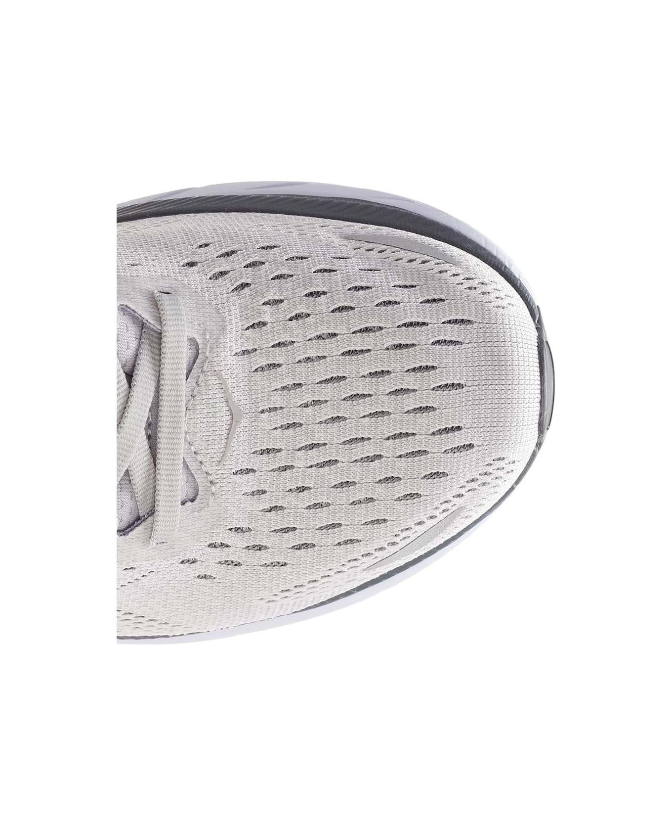 Hoka Ivory And Gray "clifton 8" Sneakers - Grey