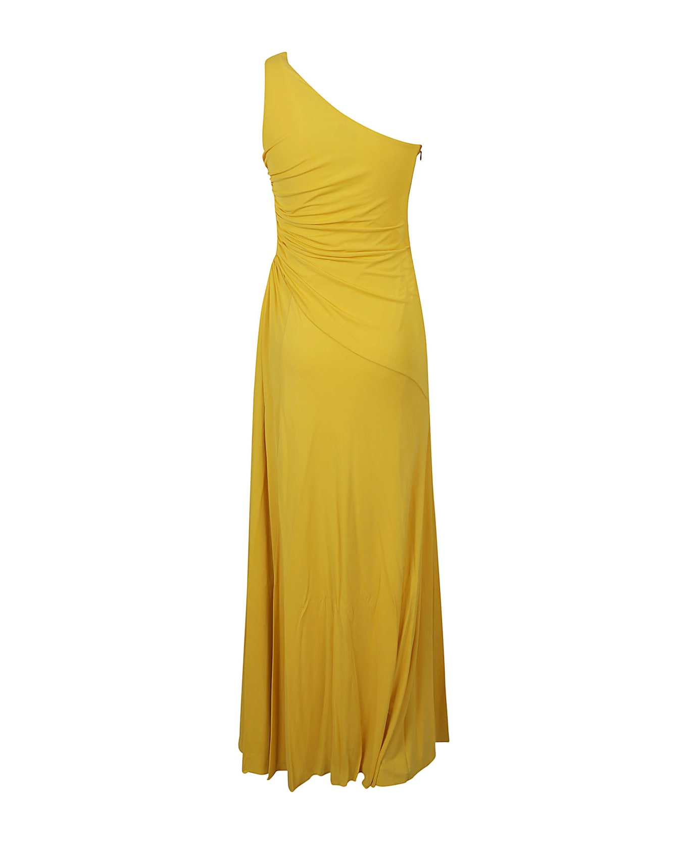Alexander McQueen Single-shoulder Asymmetric Slim Dress - Pop Yellow