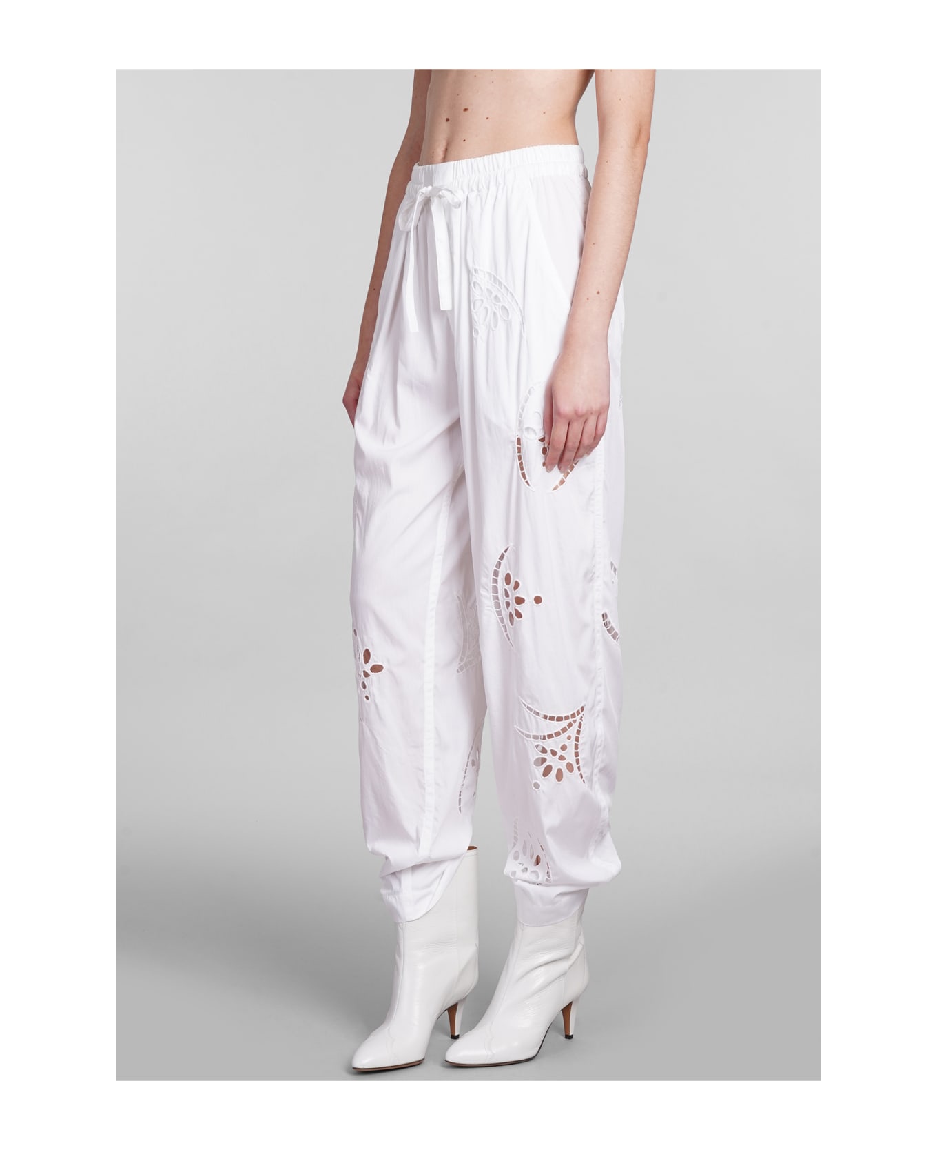 Isabel Marant Hectorina Pants In White Modal - white