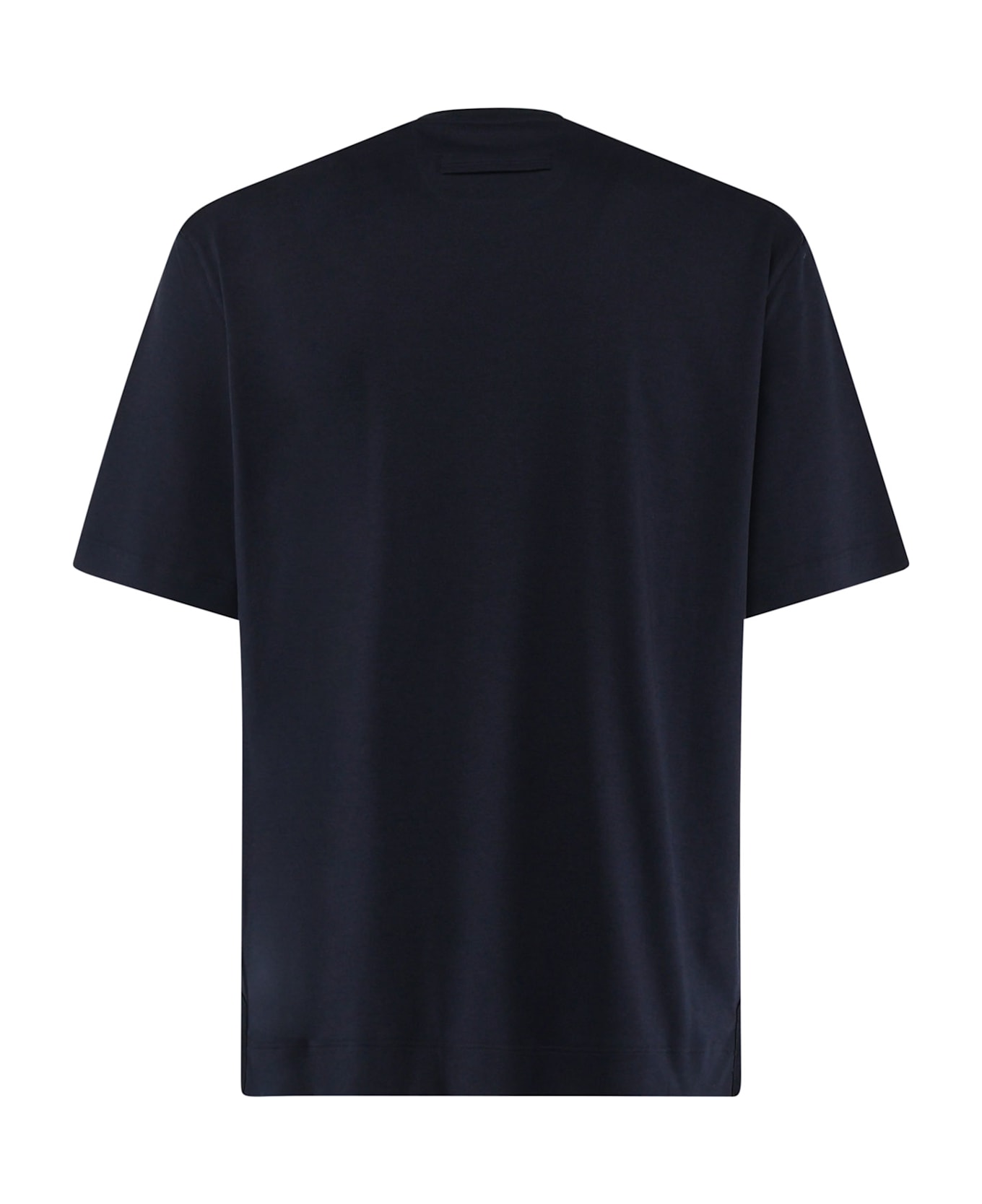 Zegna T-shirt In Blended Cotton And Silk