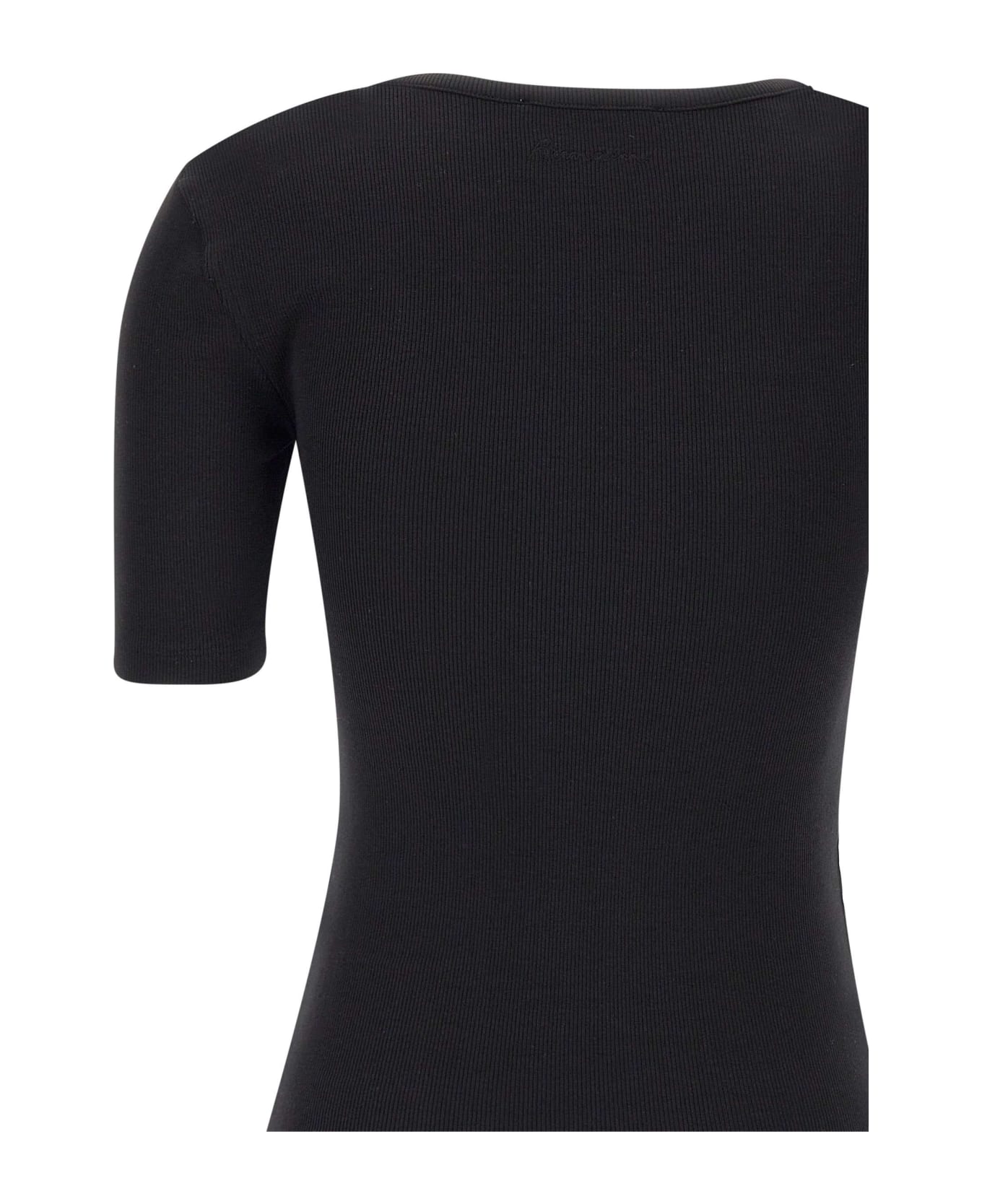 REMAIN Birger Christensen Cotton Jersey Top - BLACK
