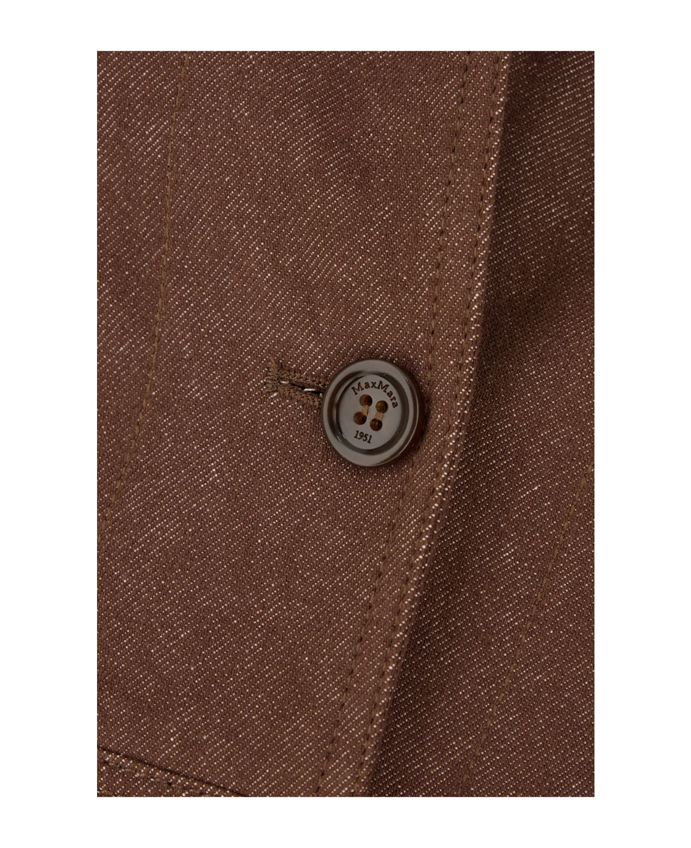 Max Mara Brown Denim Blazer - Nero