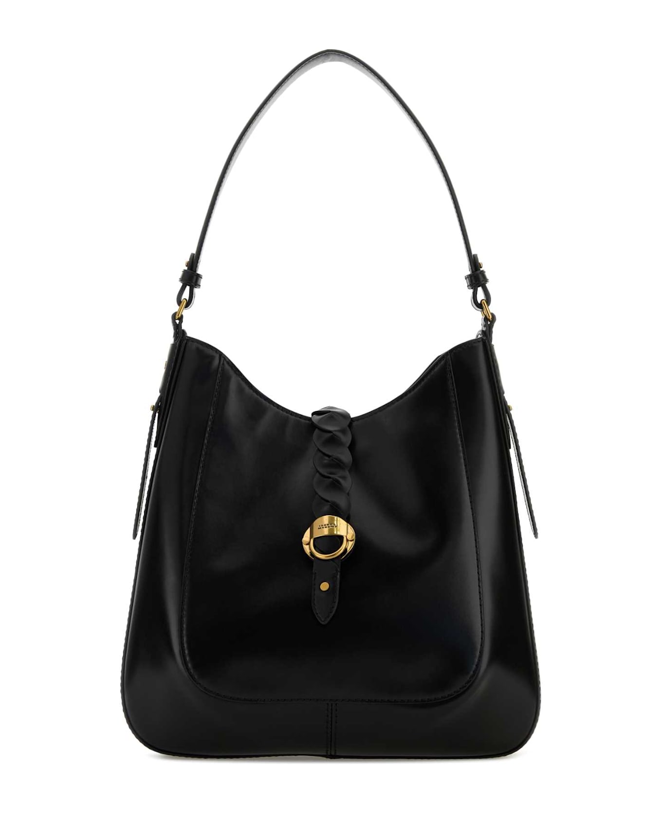 Isabel Marant Black Leather Altay Shoulder Bag - BLACK