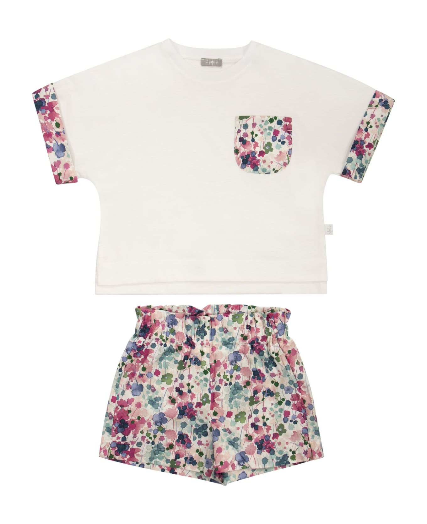Il Gufo Two-piece Suit With Shorts - White/multicolor