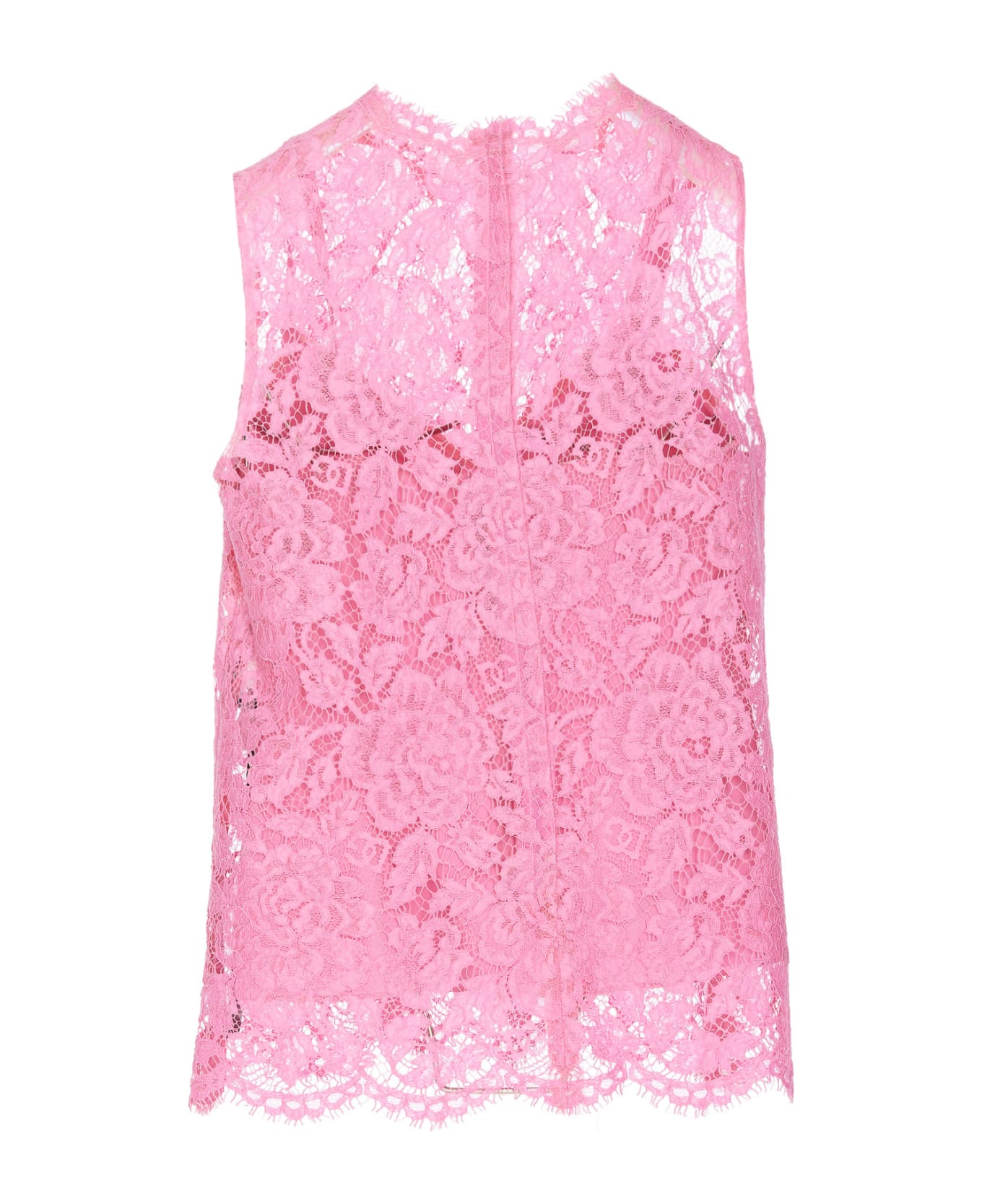 Dolce & Gabbana Cordonetto Lace Top - Pink