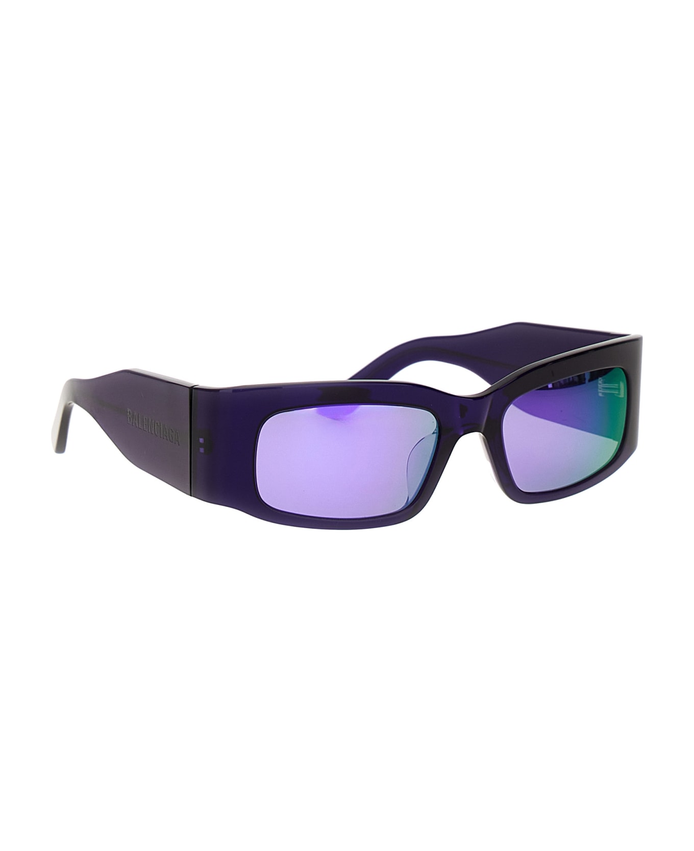 Balenciaga 'paper Rectangle' Sunglasses - Purple