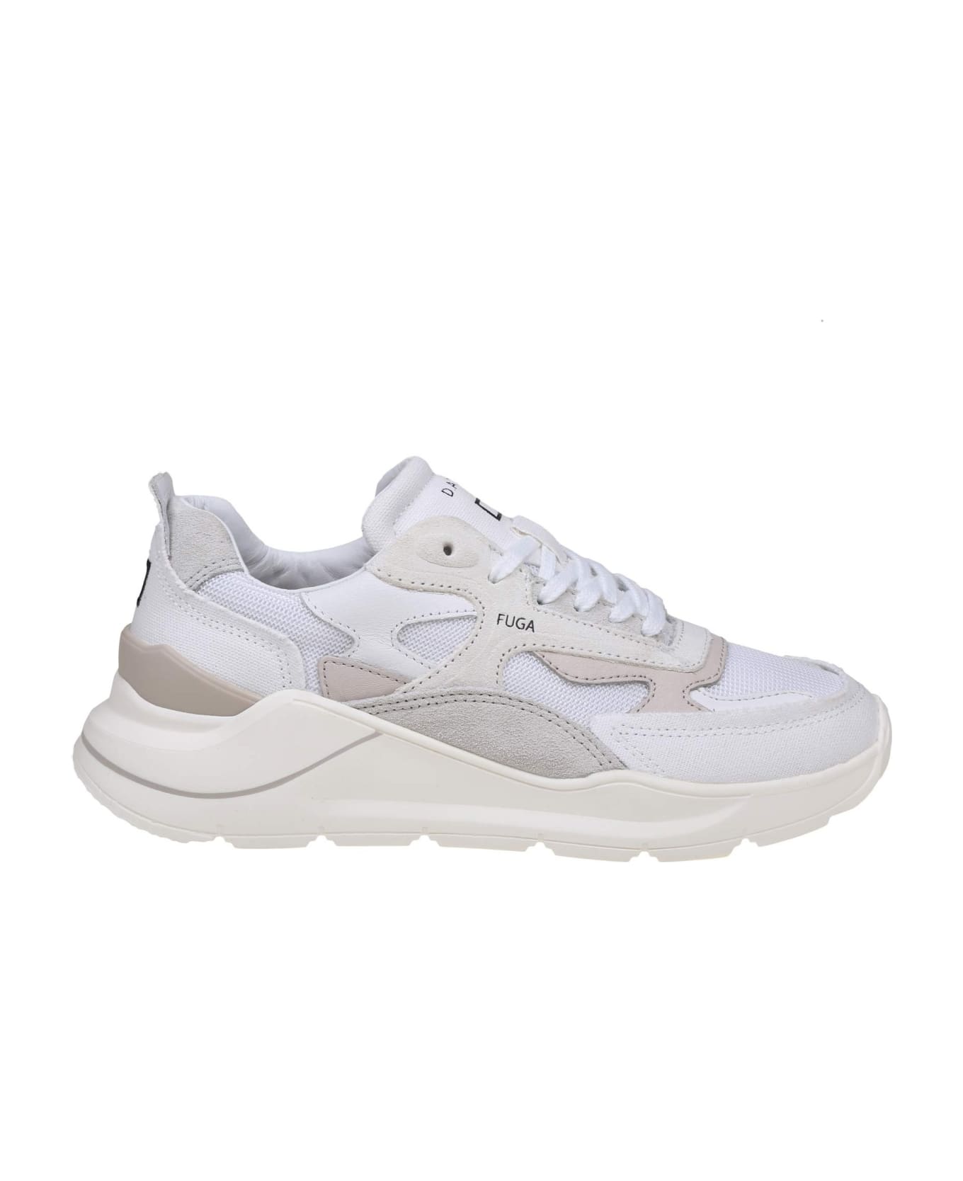 D.A.T.E. Fuga Sneakers In White Leather And Fabric - White スニーカー